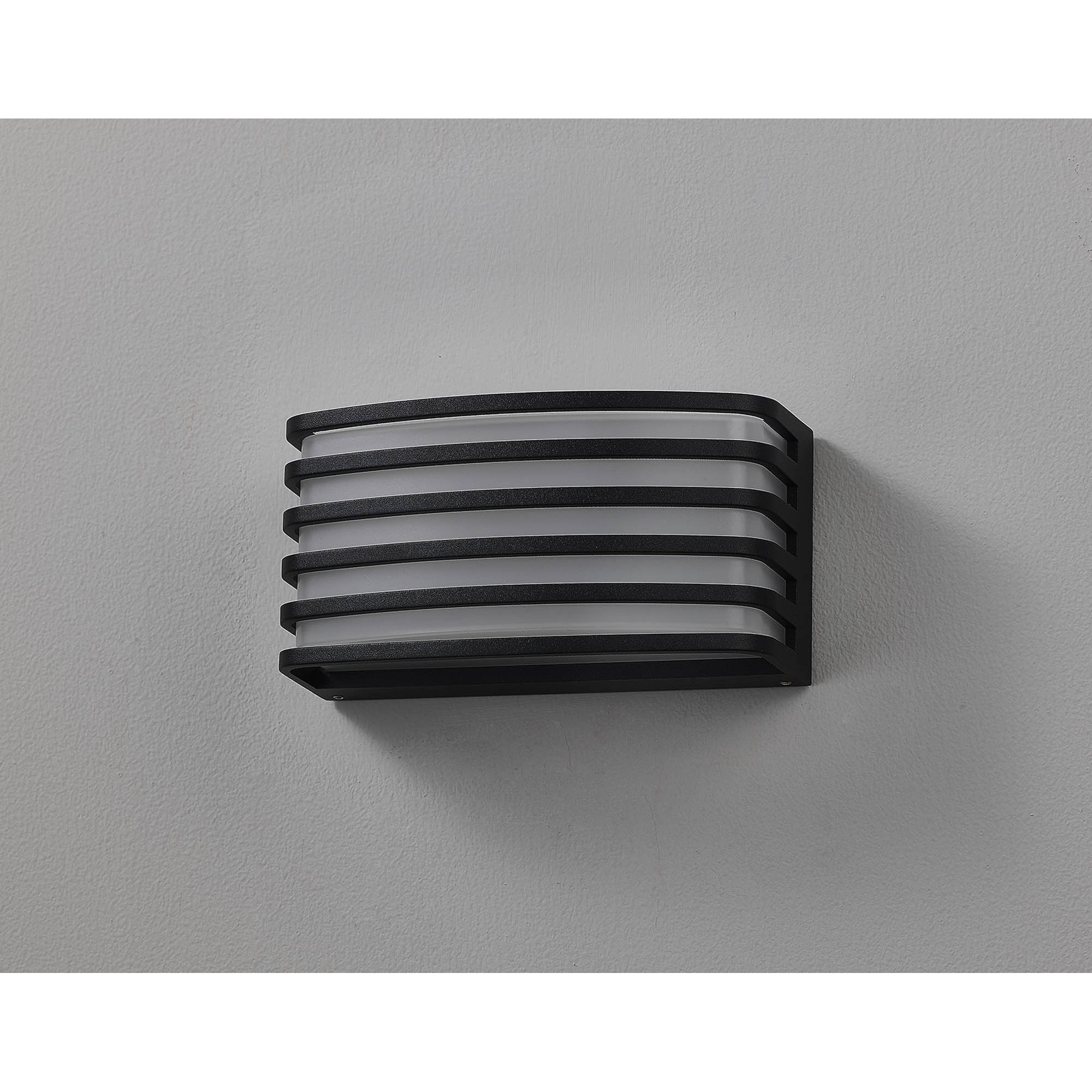 Fabula Blandford Wall Lamp - Matt Black & Opal PC Shade