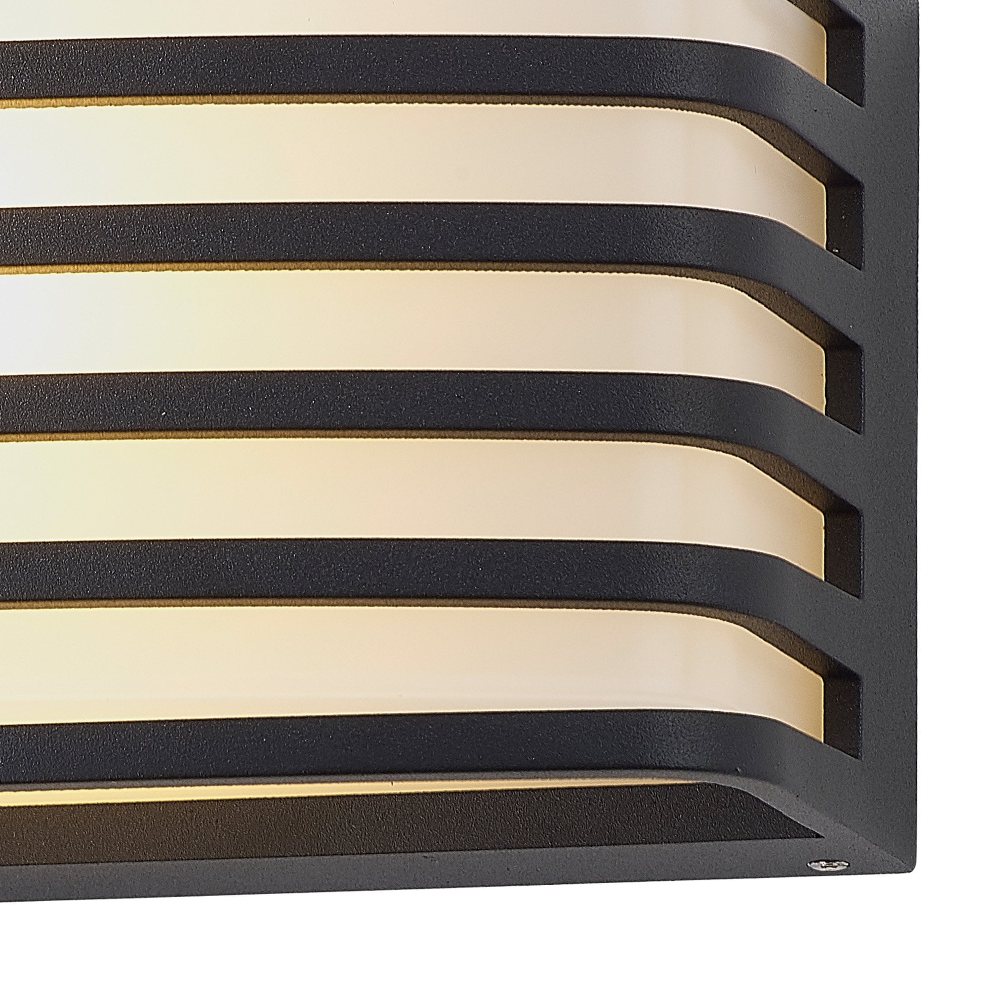 Fabula Blandford Wall Lamp - Matt Black & Opal PC Shade