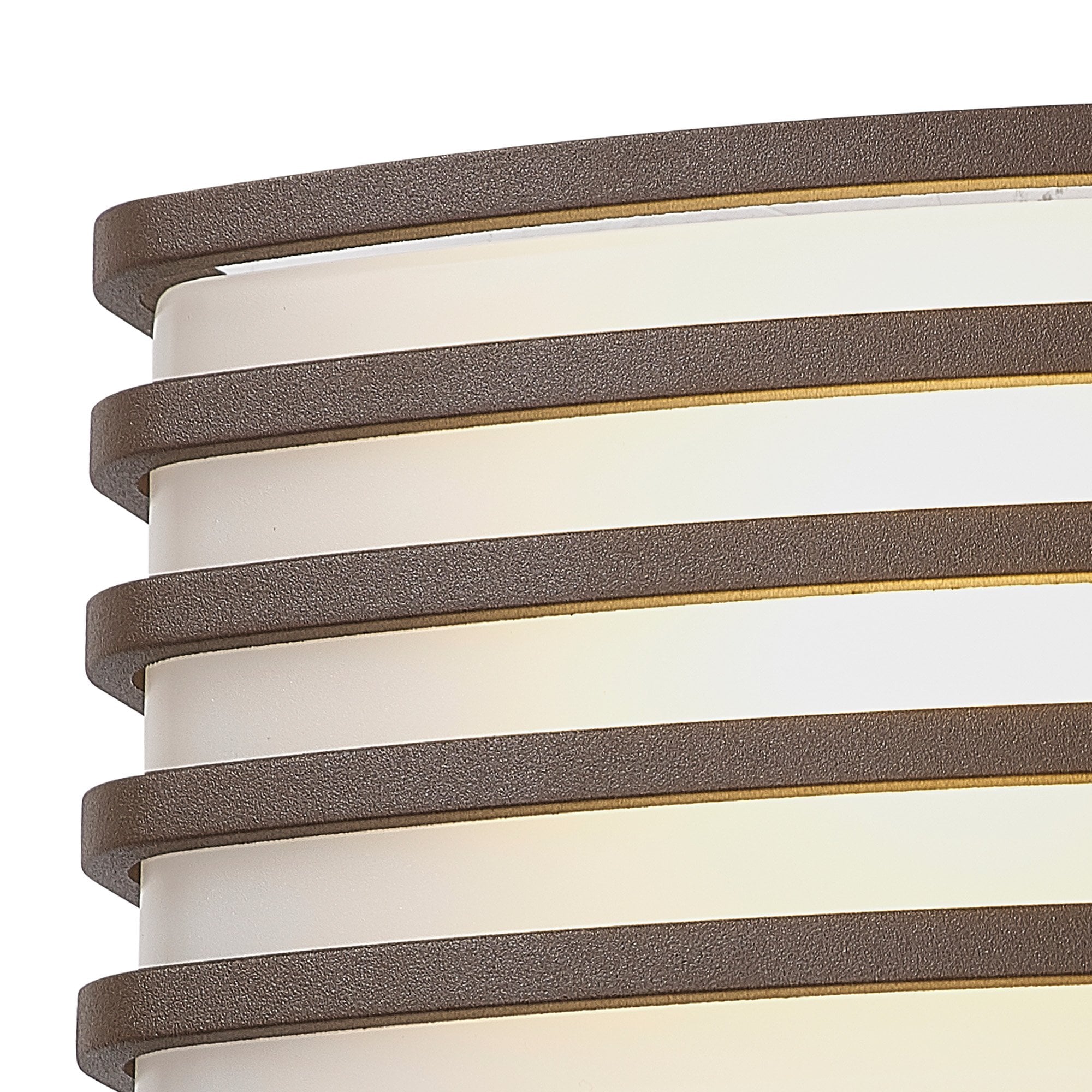 Fabula Blandford Wall Lamp - Matt Brown & Opal PC Shade