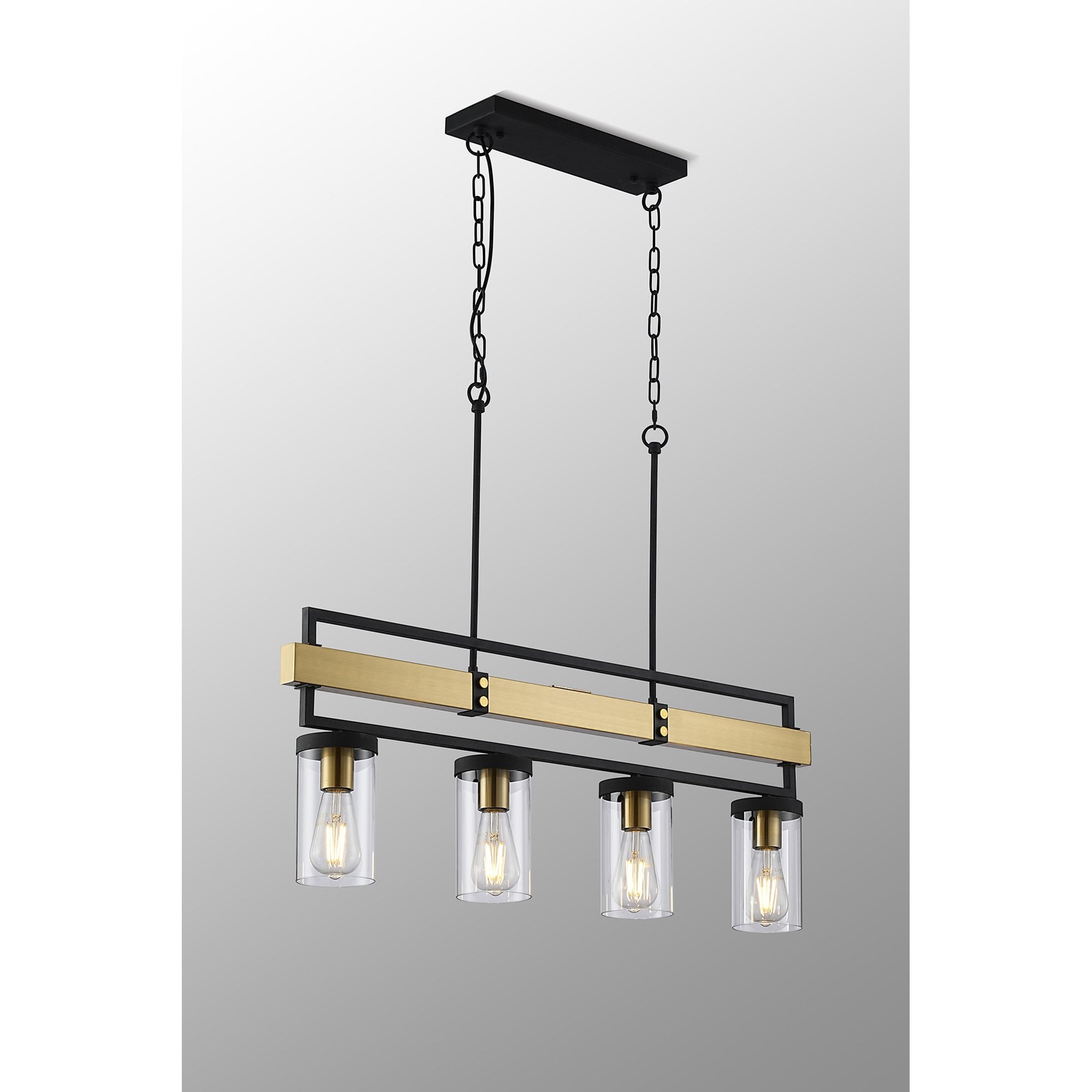 Fabula Boardman Pendant - Satin Black & Satin Brass