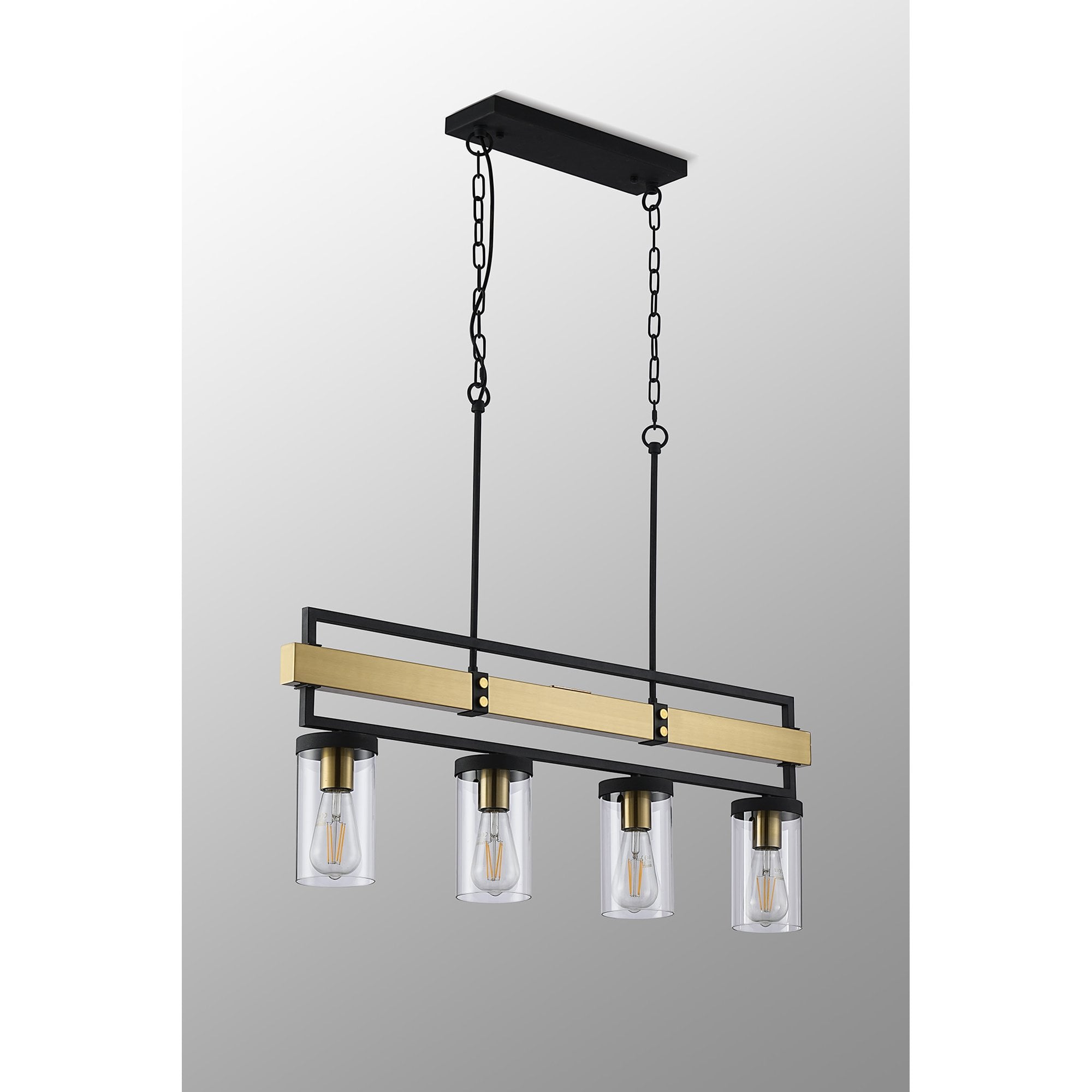 Fabula Boardman Pendant - Satin Black & Satin Brass