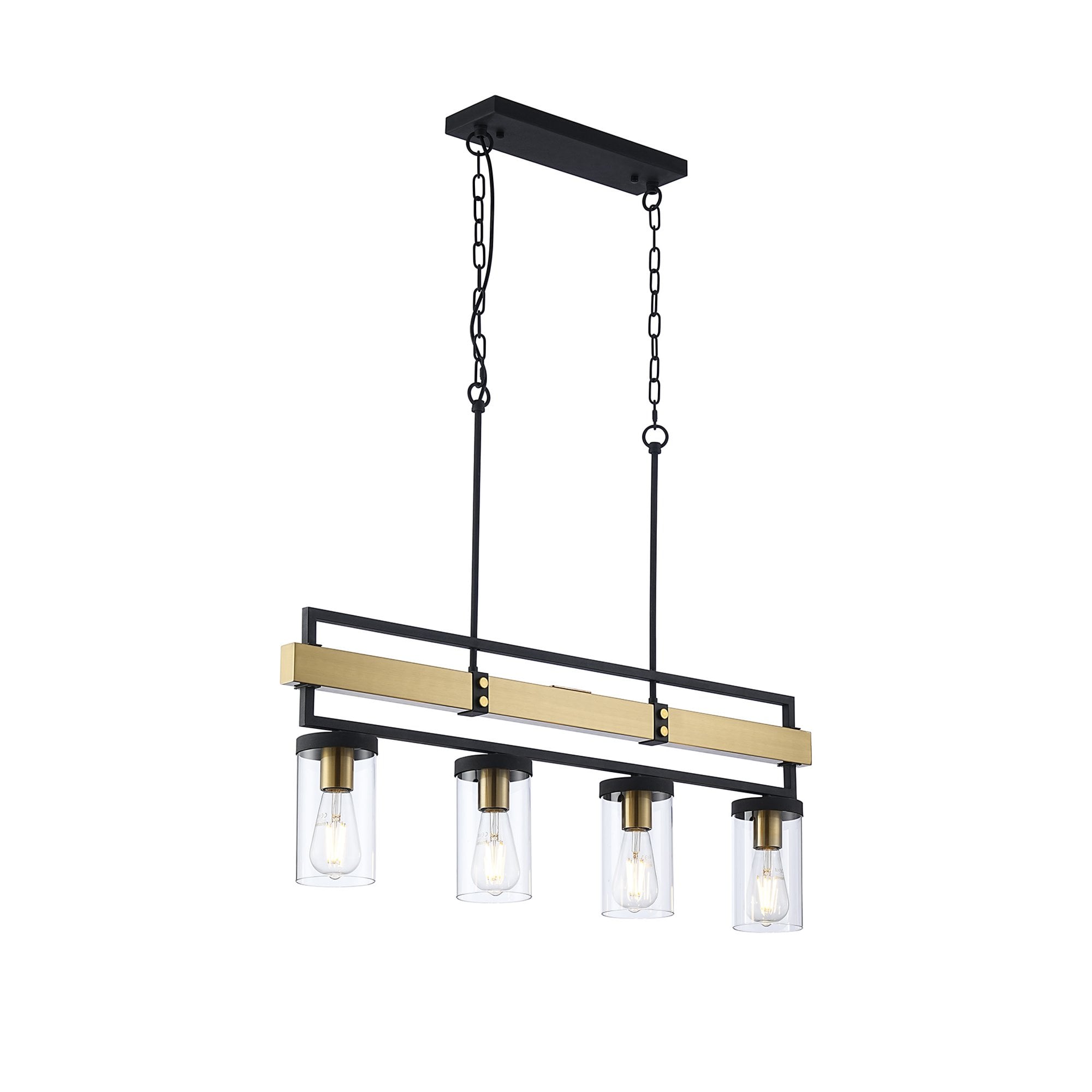 Fabula Boardman Pendant - Satin Black & Satin Brass