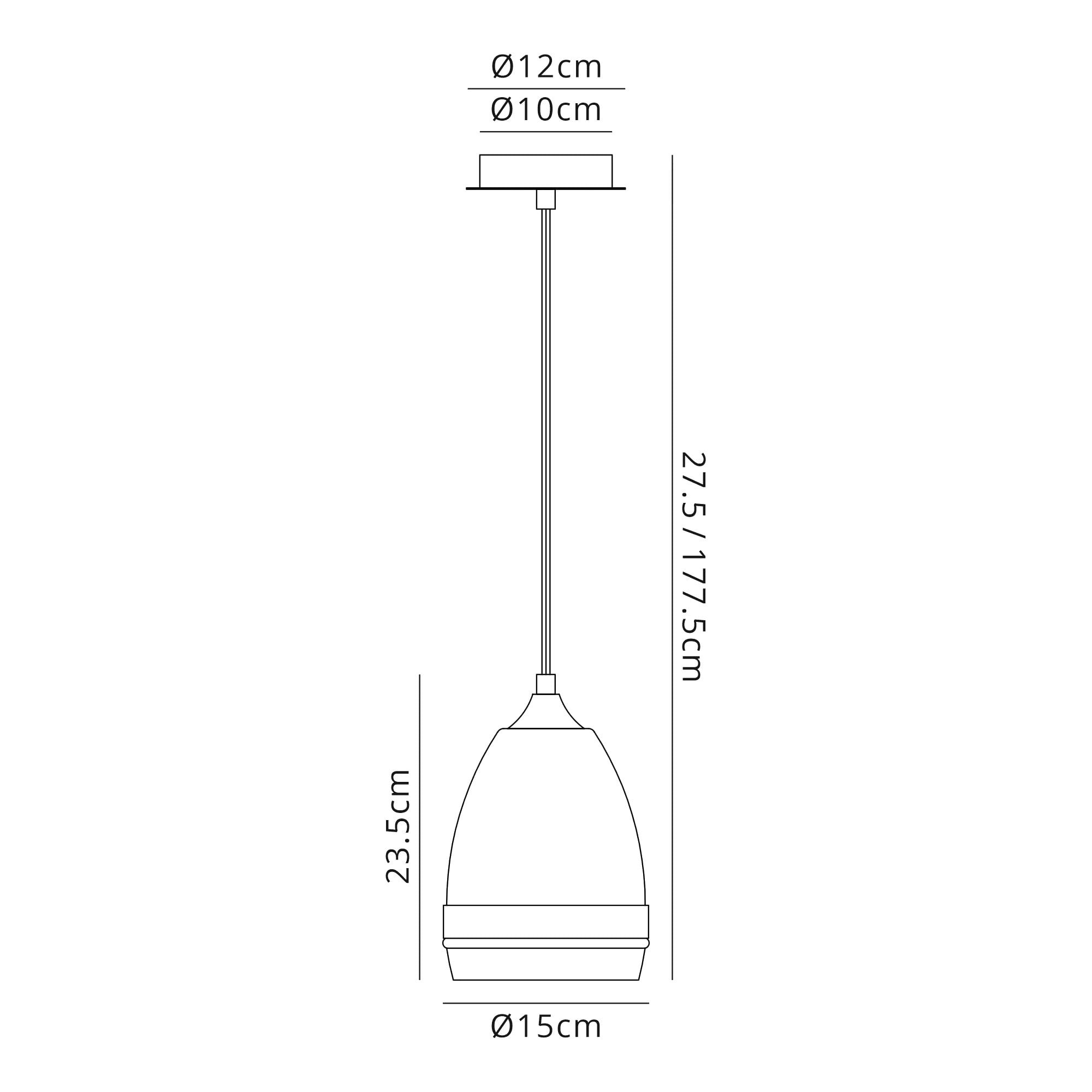 Fabula Boleyn 15cm Cone Pendant - Aged Brass & Clear