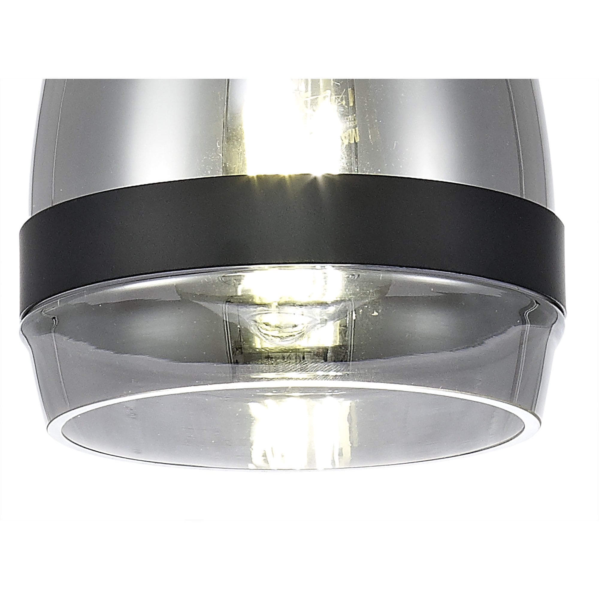 Fabula Boleyn 15cm Cone Pendant - Matt Black & Smoke Plated