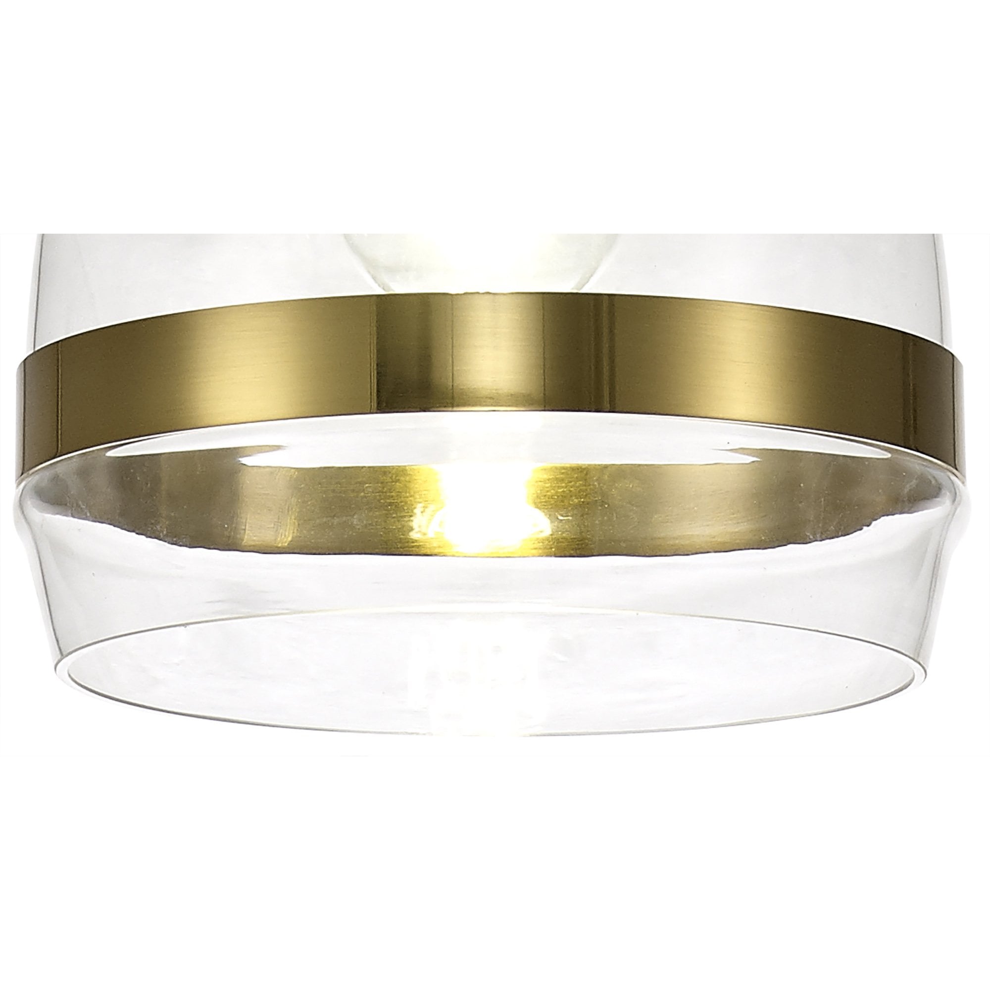 Fabula Boleyn 20cm Cone Pendant - Aged Brass & Clear