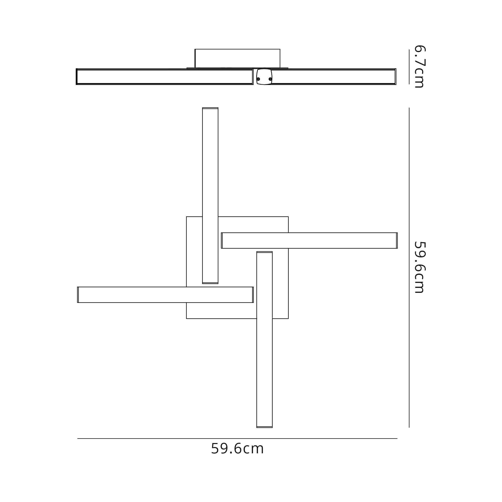 Fabula Bradwell 4 Light LED Flush Light - Sand Black - IP44