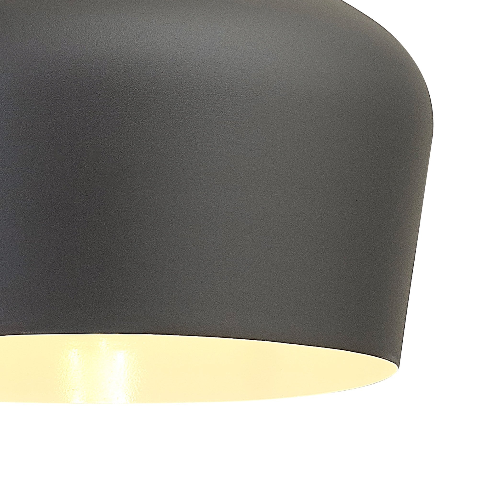 Fabula Buxton 32cm Pendant - Anthracite & Satin Nickel