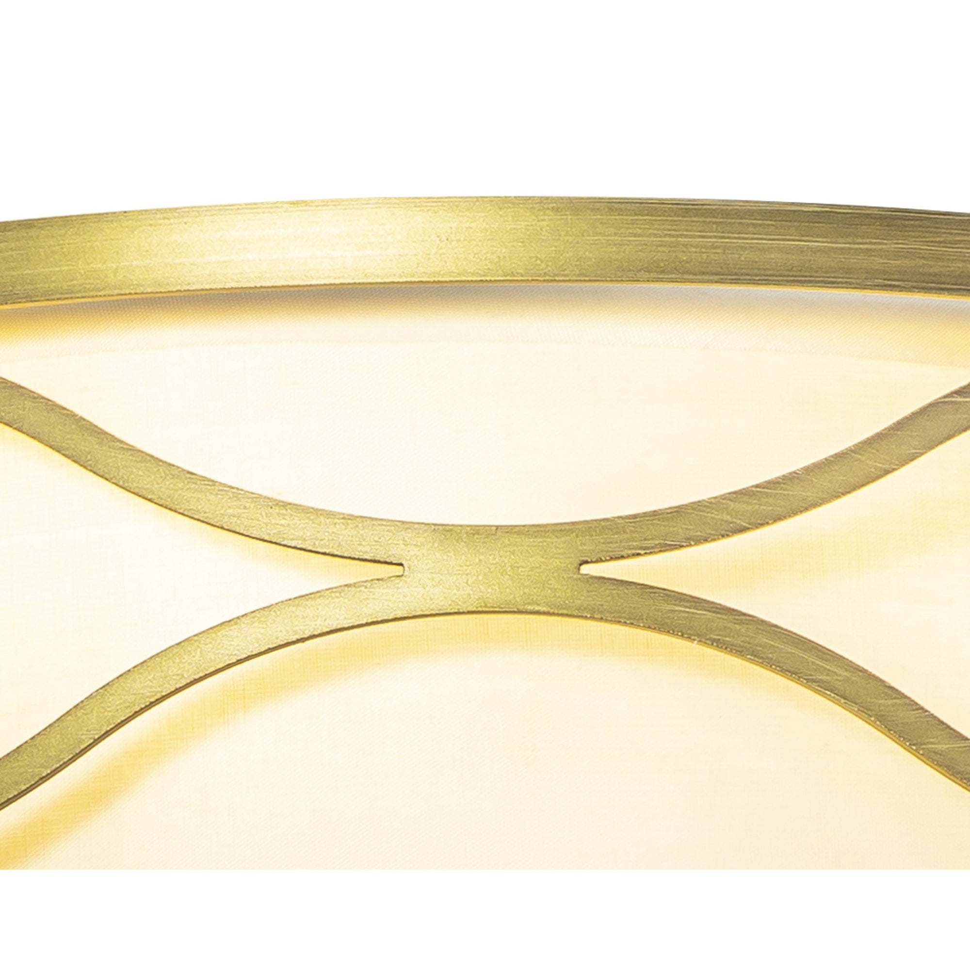 Fabula Carbis 2 Light Wall Lamp - Aged Gold & Cream Fabric Shade