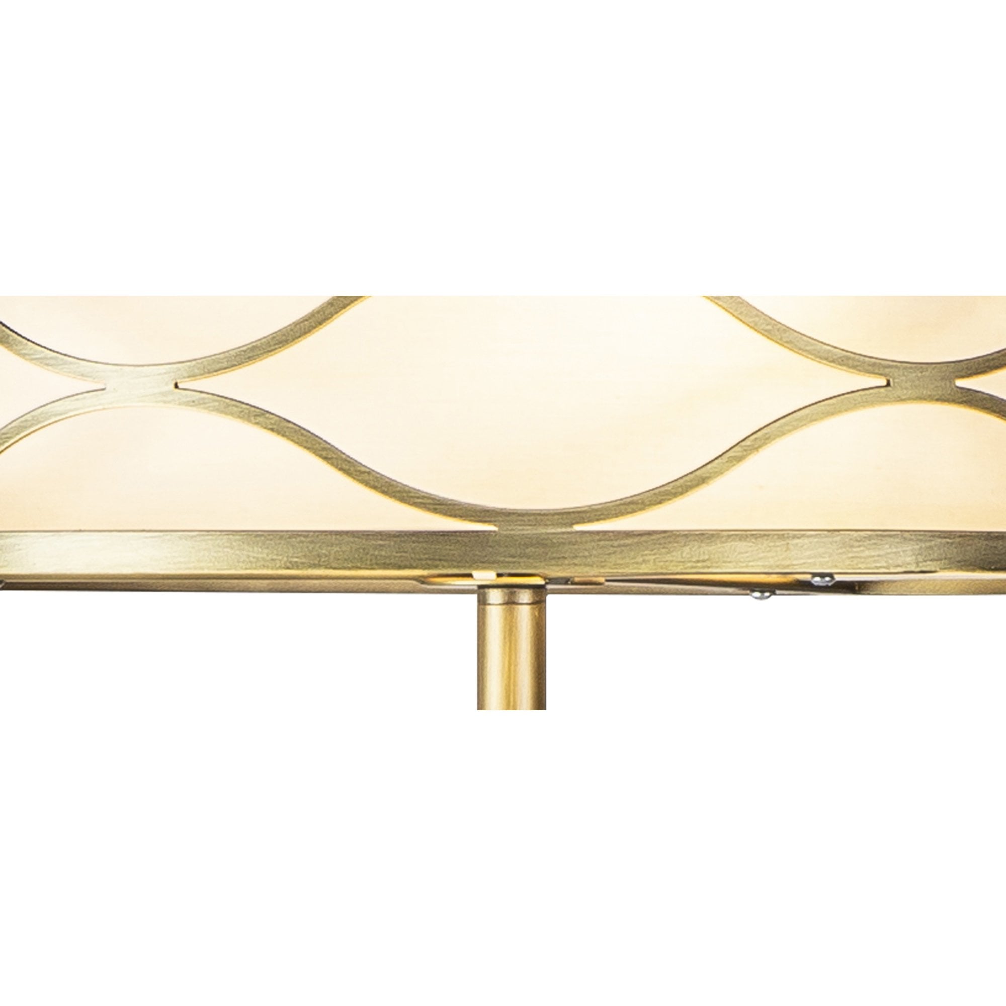 Fabula Carbis 3 Light Floor Lamp - Aged Gold & Cream Fabric Shade