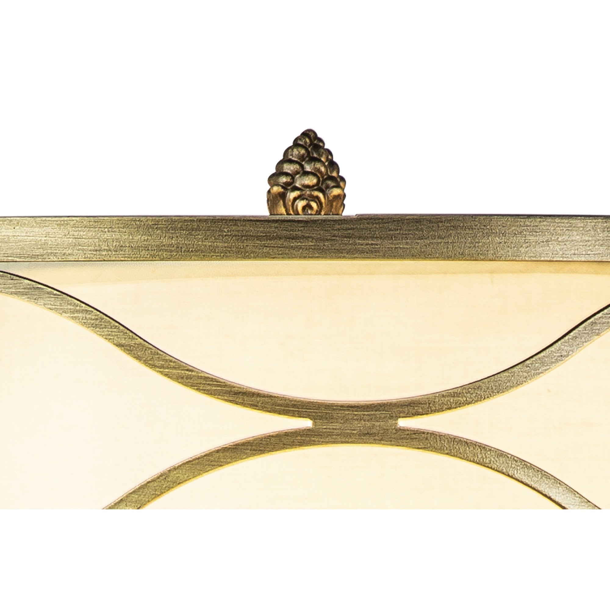 Fabula Carbis Single Table Lamp - Aged Gold & Cream Fabric Shade