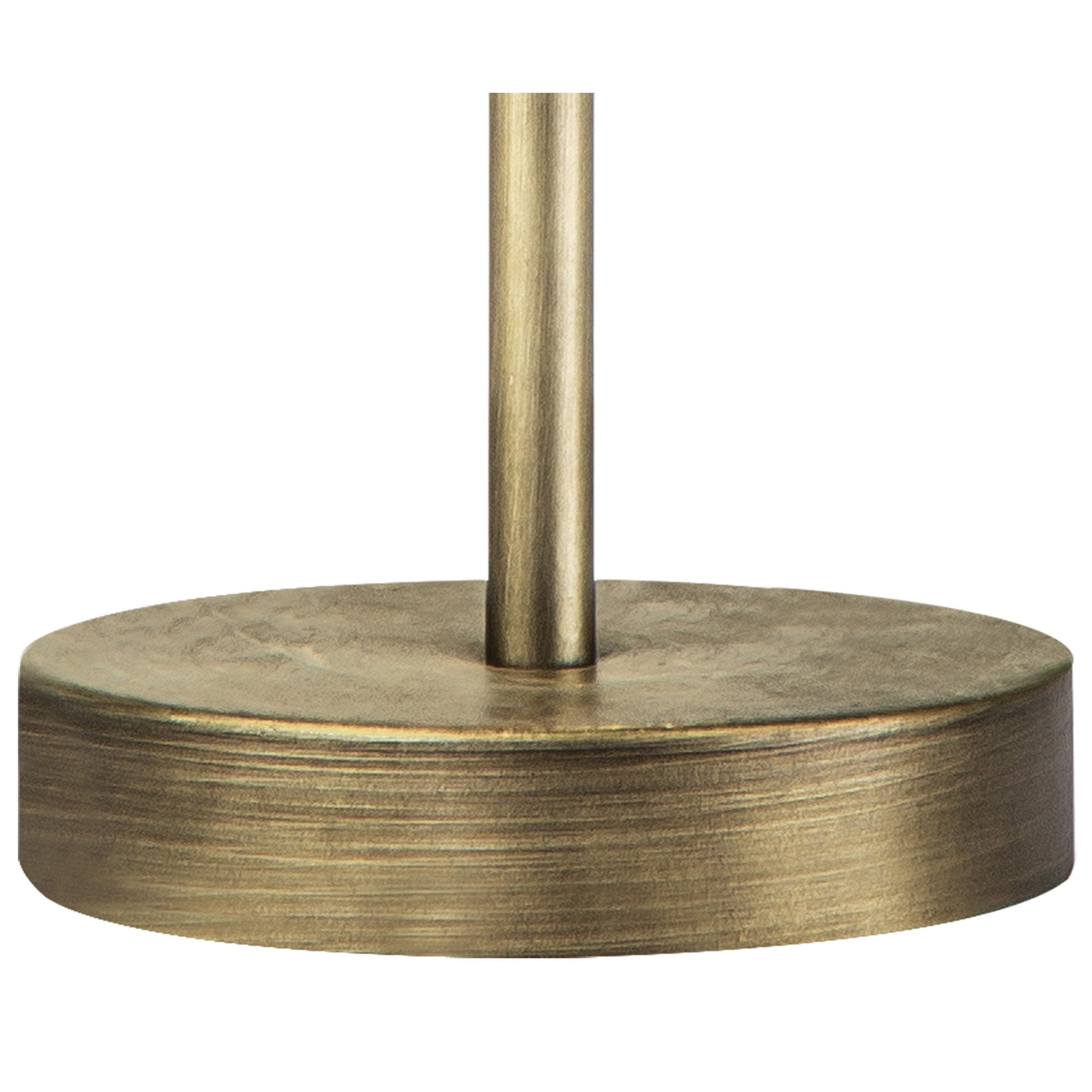 Fabula Carbis Single Table Lamp - Aged Gold & Cream Fabric Shade