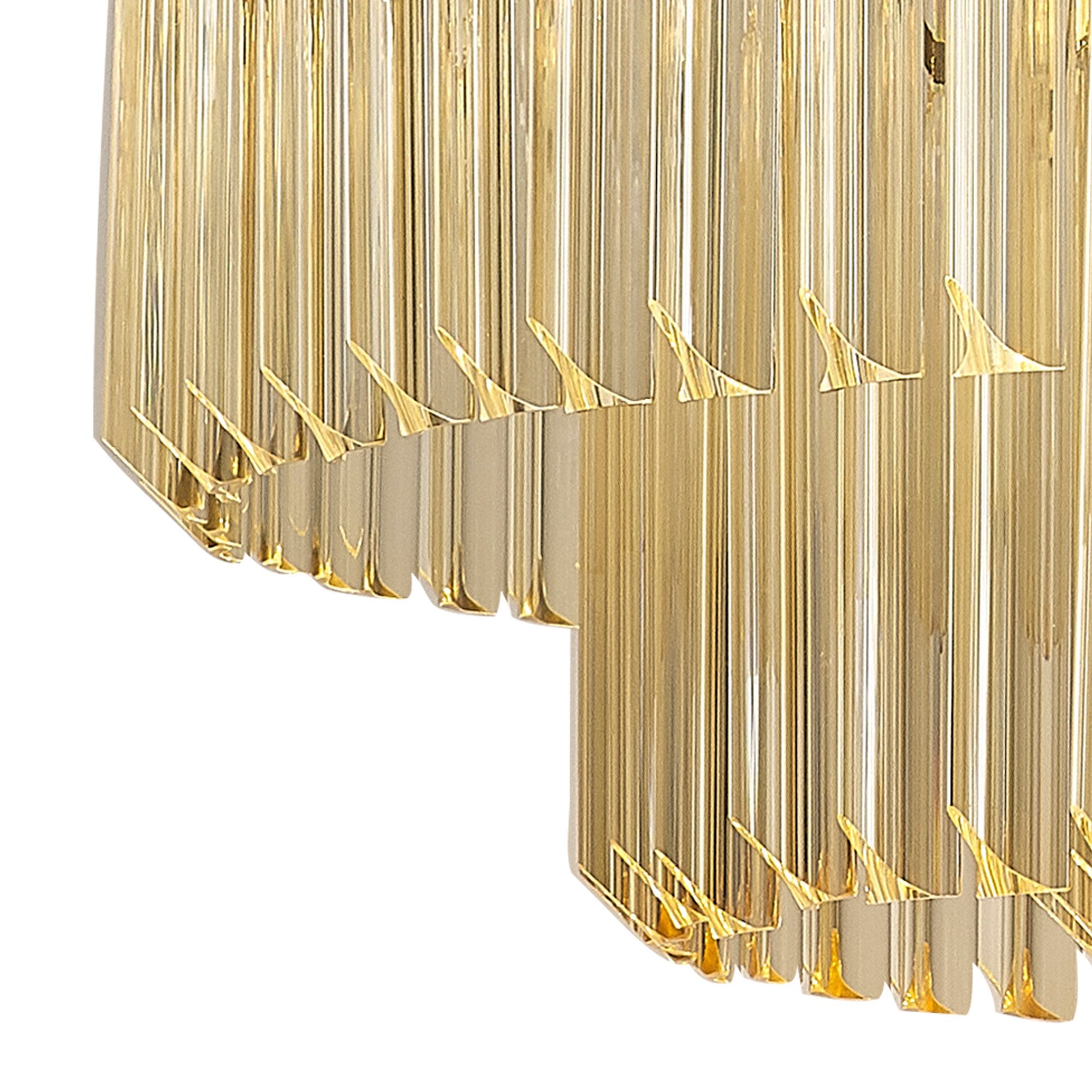 Fabula Cedar 12 Light Pendant - Matt Black & Cognac Sculpted Glass