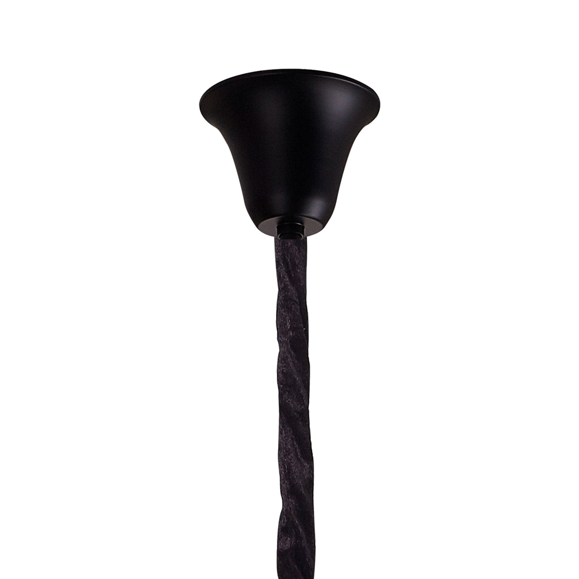 Fabula Cedar 23 Light Pendant - Matt Black & Clear Sculpted Glass