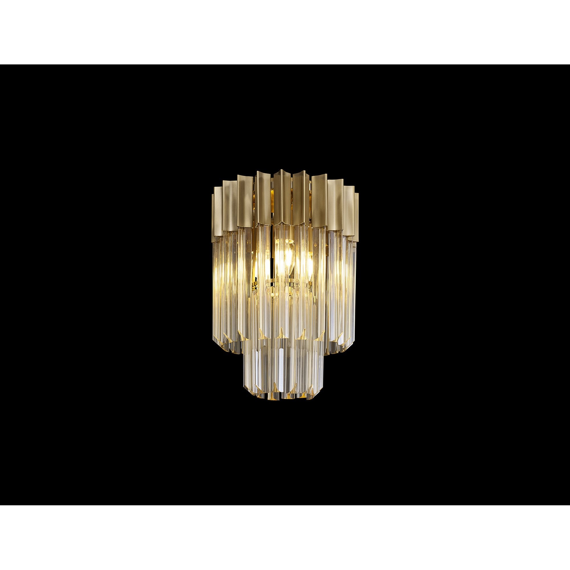 Fabula Cedar 3 Light Flush Light - Brass & Cognac Sculpted Glass