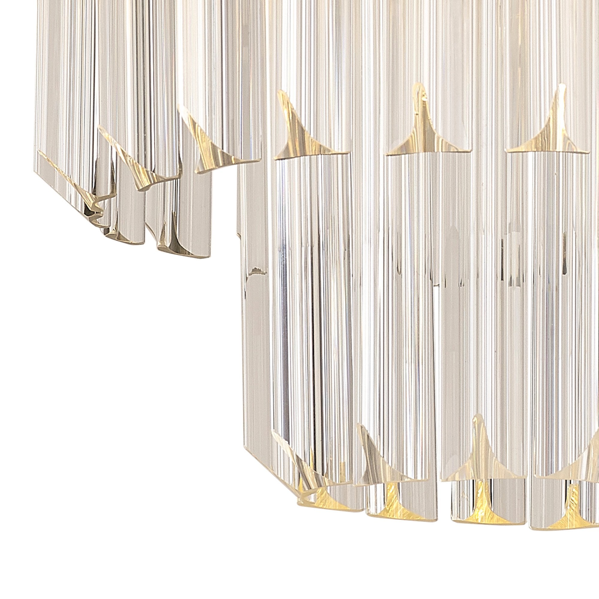 Fabula Cedar 3 Light Flush Light - Matt Black & Clear Sculpted Glass