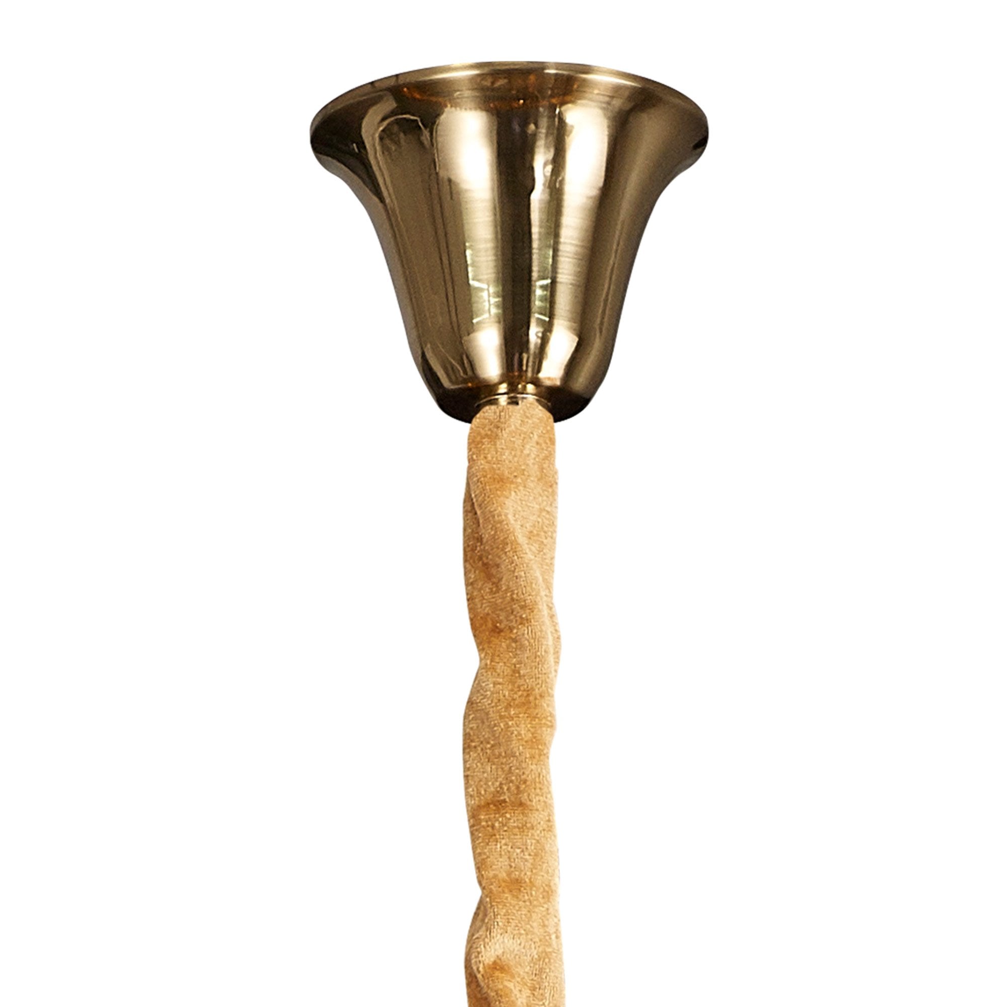 Fabula Cedar 31 Light Pendant - Brass & Smoke Sculpted Glass