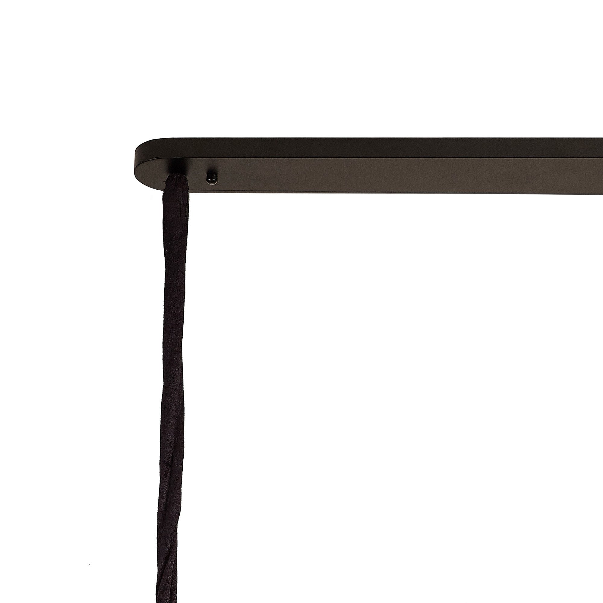 Fabula Cedar 5 Light Rectangular Pendant - Matt Black & Smoke Sculpted Glass