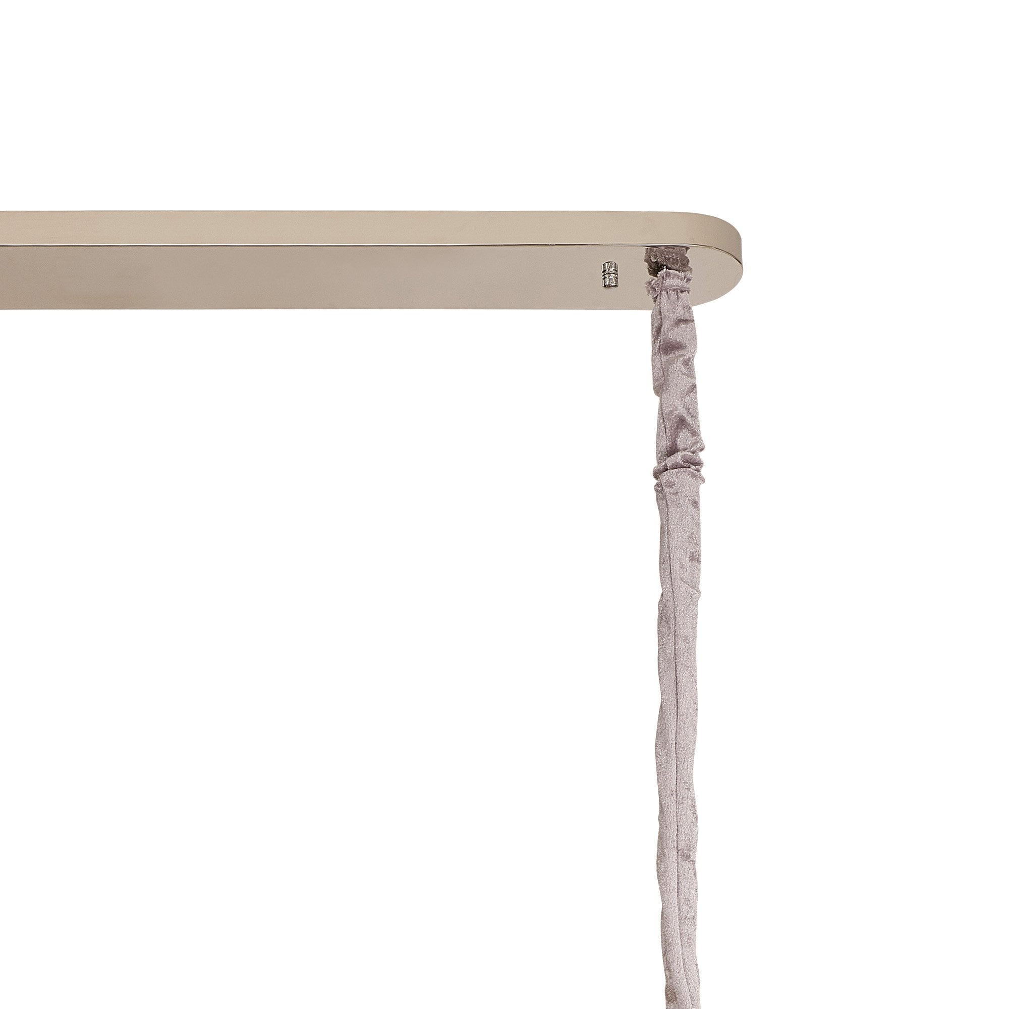 Fabula Cedar 5 Light Rectangular Pendant - Polished Nickel & Smoke Sculpted Glass