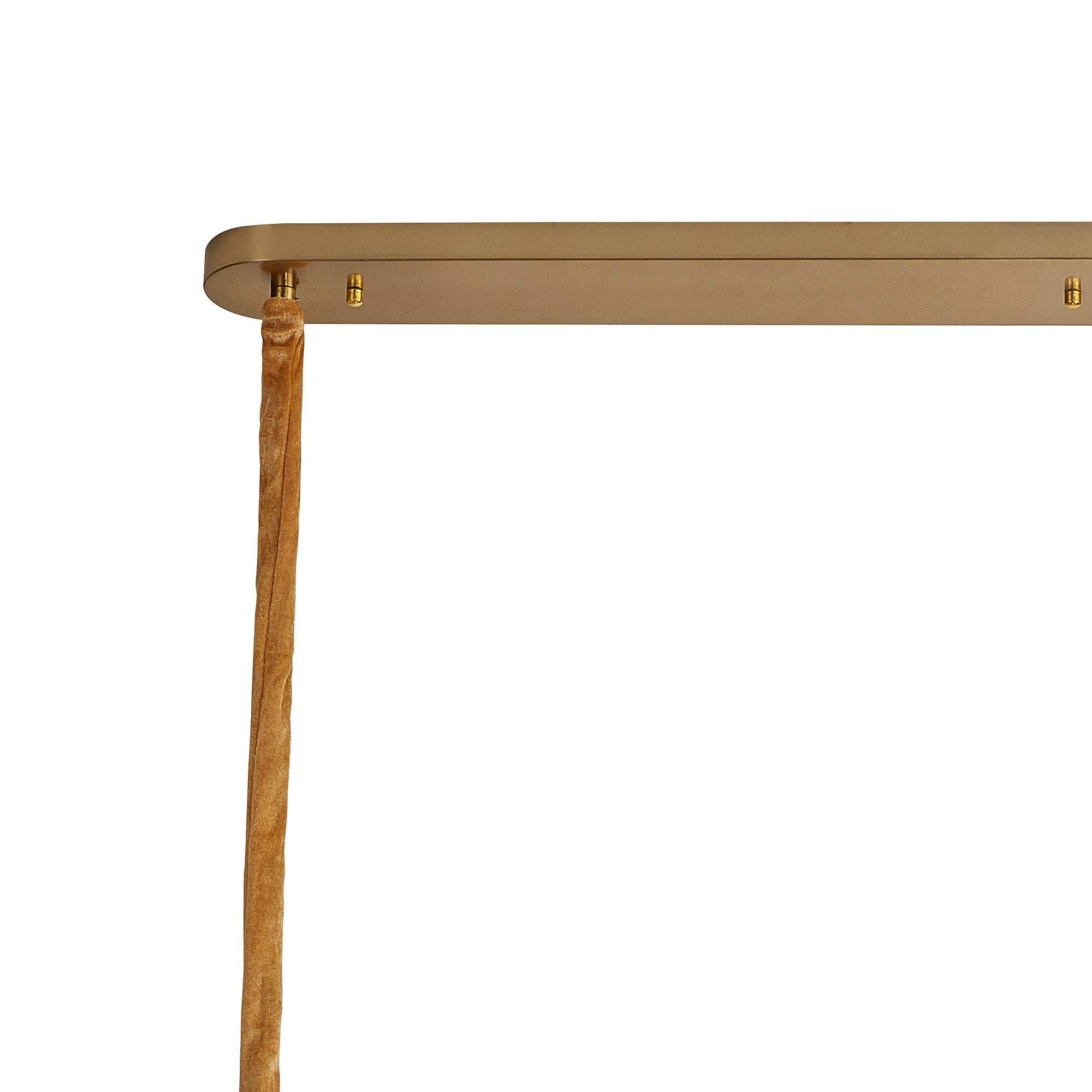 Fabula Cedar 7 Light Rectangular Pendant - Brass & Cognac Sculpted Glass