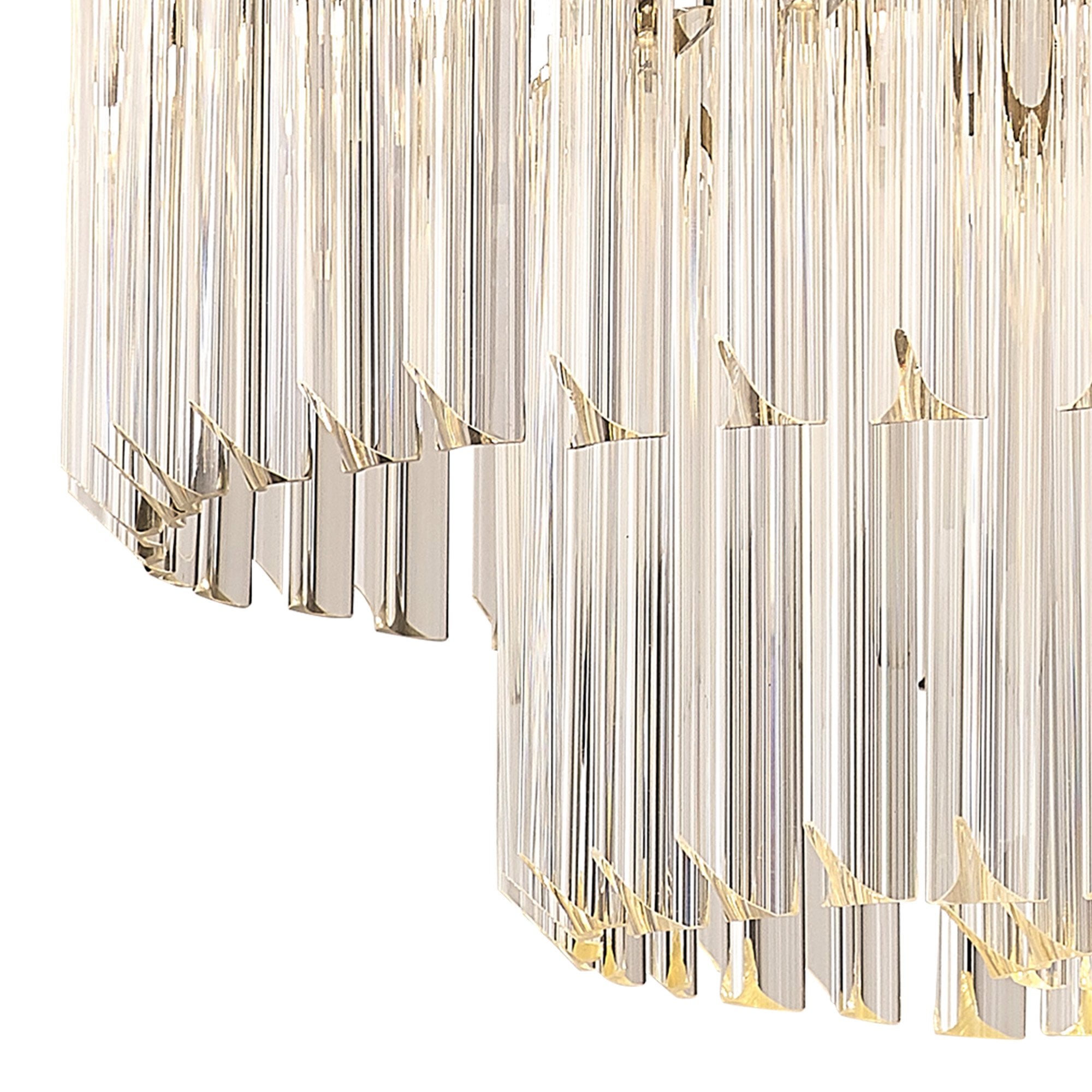 Fabula Cedar 8 Light Pendant - Matt Black & Clear Sculpted Glass