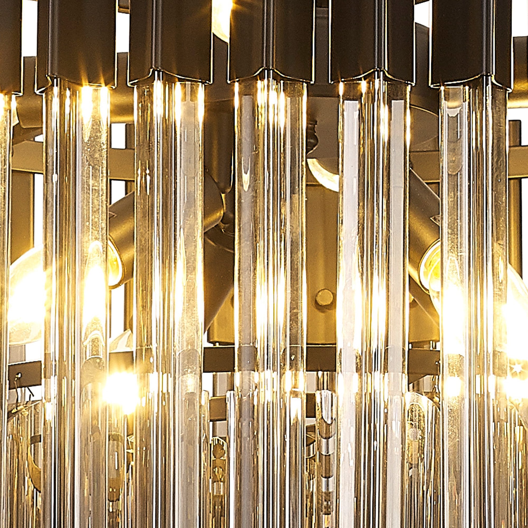 Fabula Cedar 8 Light Pendant - Matt Black & Smoke Sculpted Glass