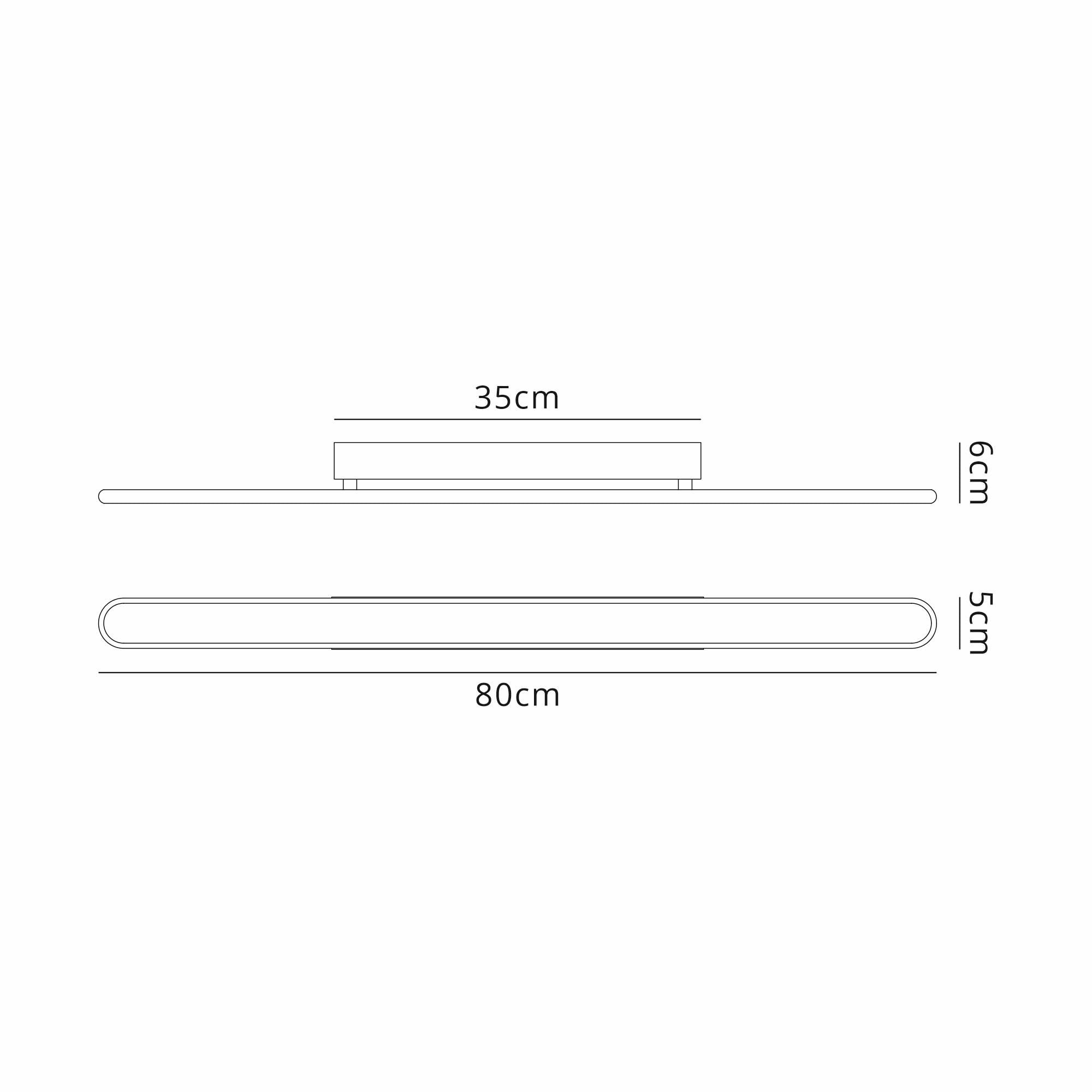 Fabula Chandler 800mm LED Wall Lamp - Satin Black