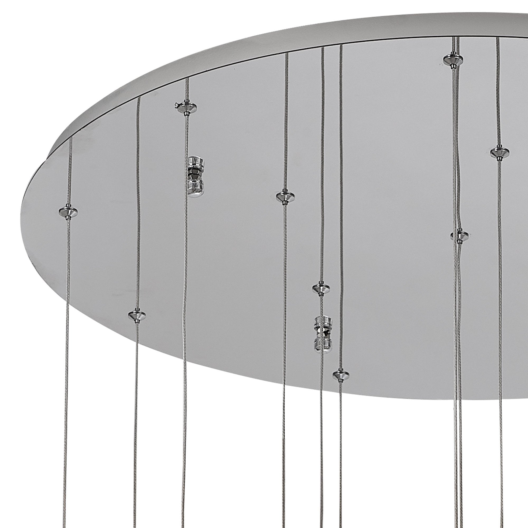 Fabula Chandos 15 Light Pendant - Polished Chrome, Clear, Amber & Smoked Glass