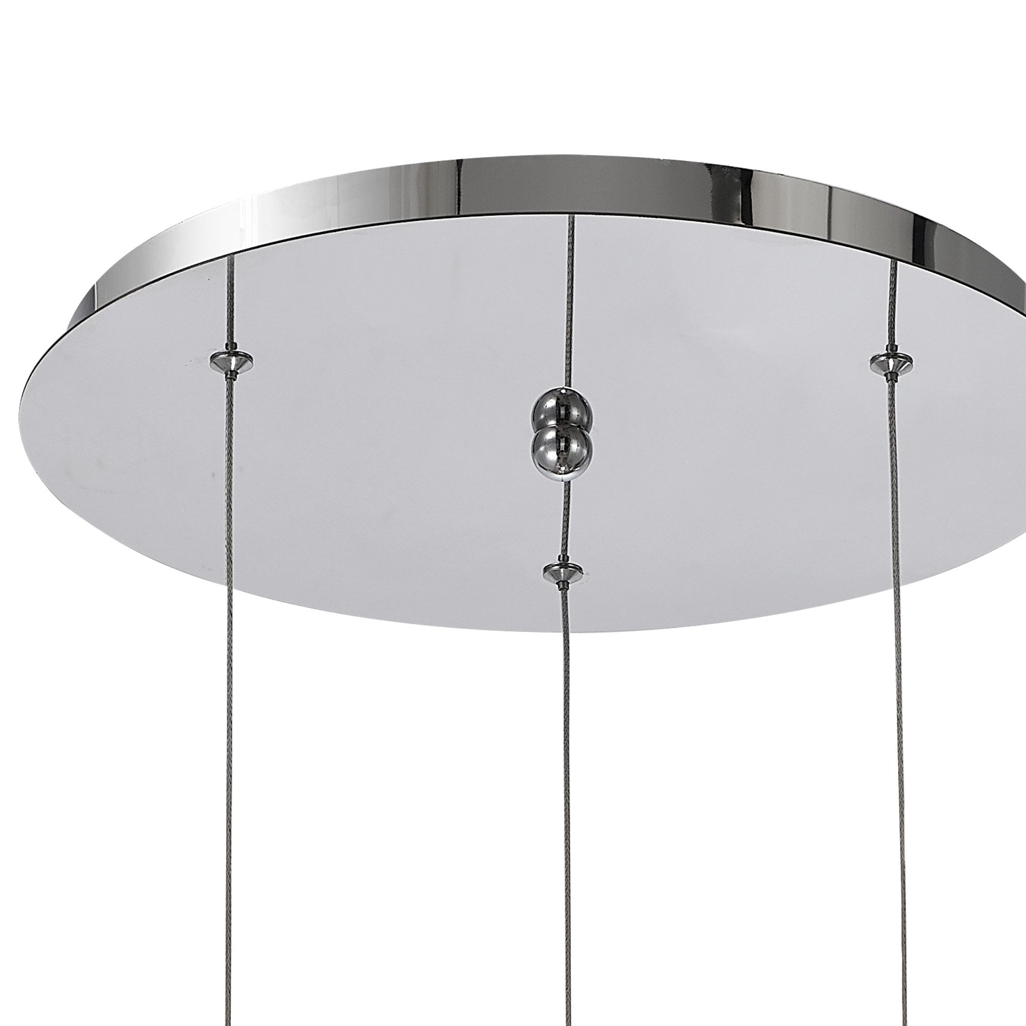 Fabula Chandos 3 Light Pendant - Polished Chrome, Clear, Amber & Smoked Glass