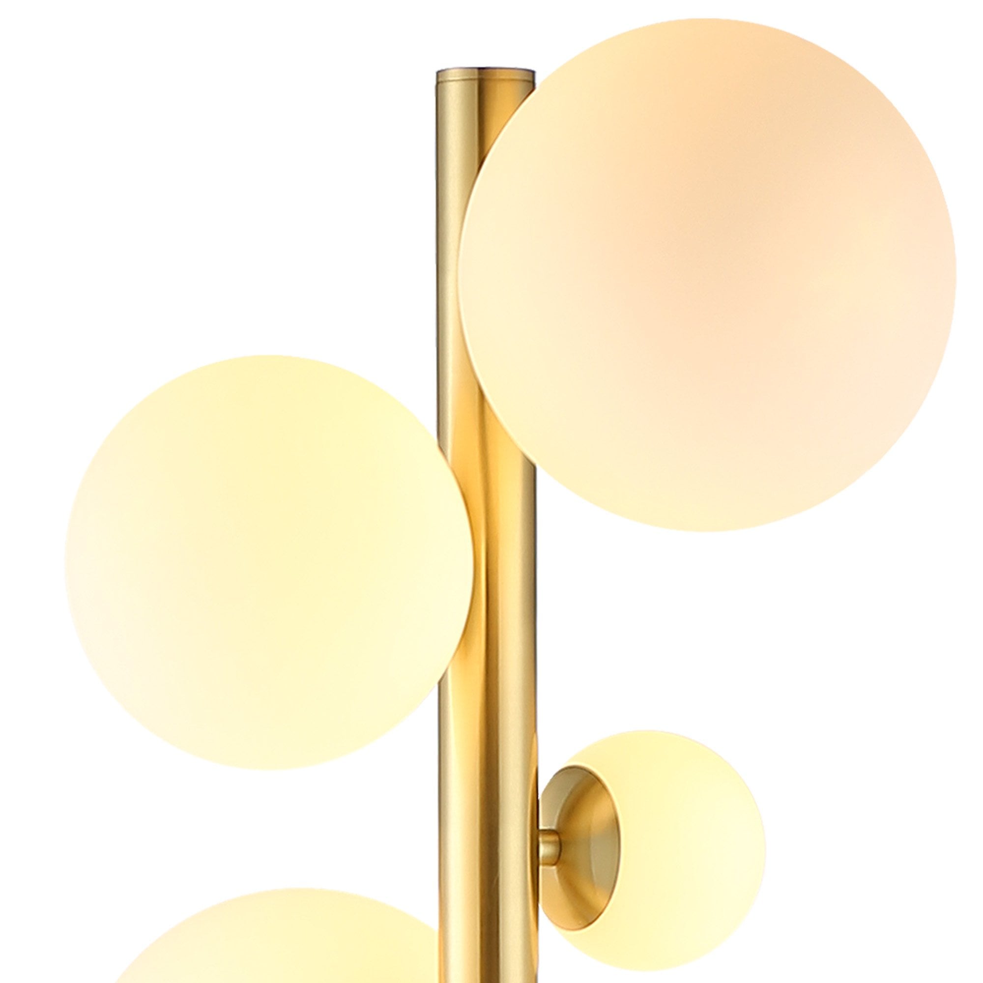 Fabula Deacon 11 Light Floor Lamp - Satin Gold & Opal Glass