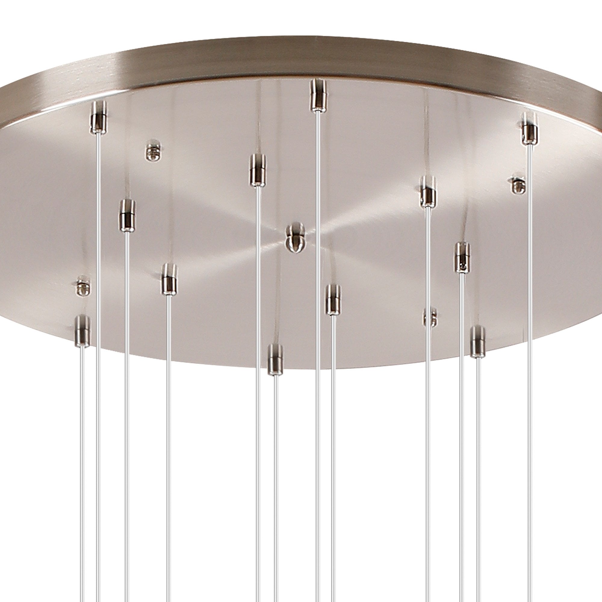 Fabula Deacon 16 Light Pendant - Satin Nickel & Opal Glass