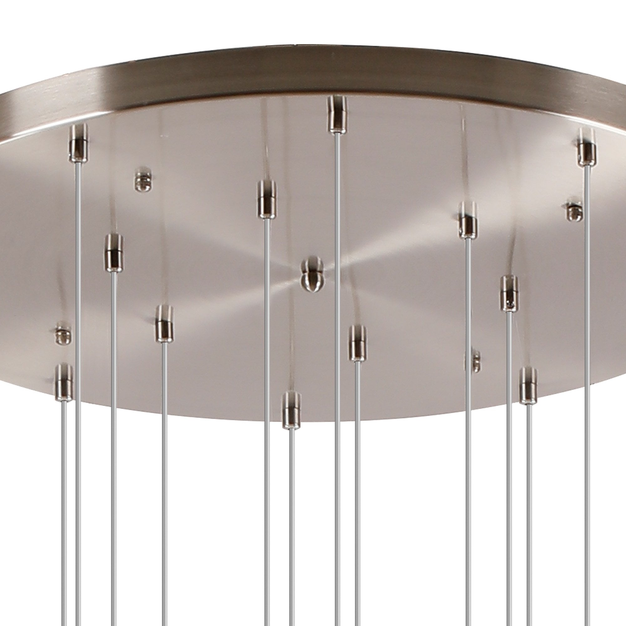 Fabula Deacon 16 Light Pendant - Satin Nickel & Smoke Plated Glass