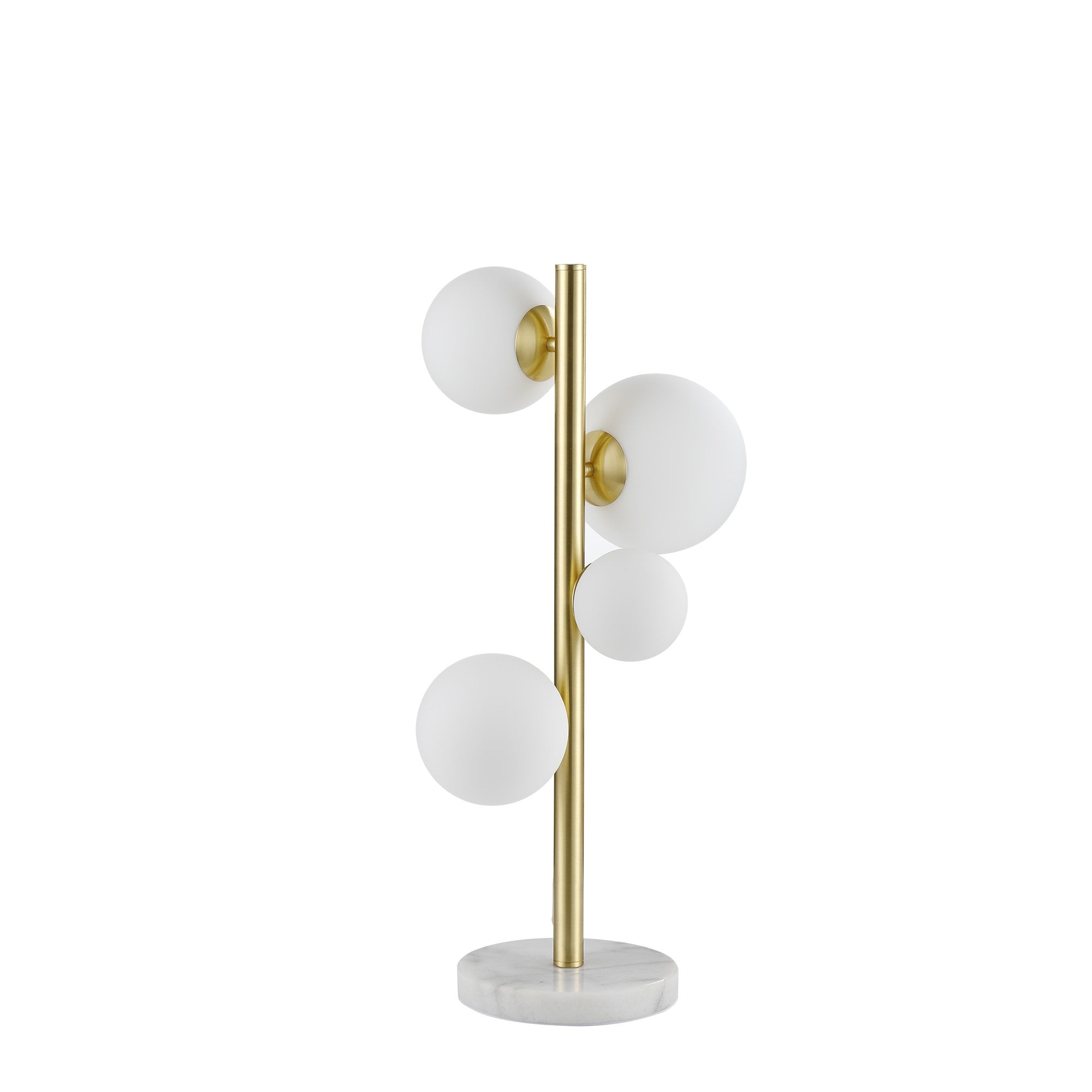 Fabula Deacon 4 Light Table Lamp - Satin Gold & Opal Glass