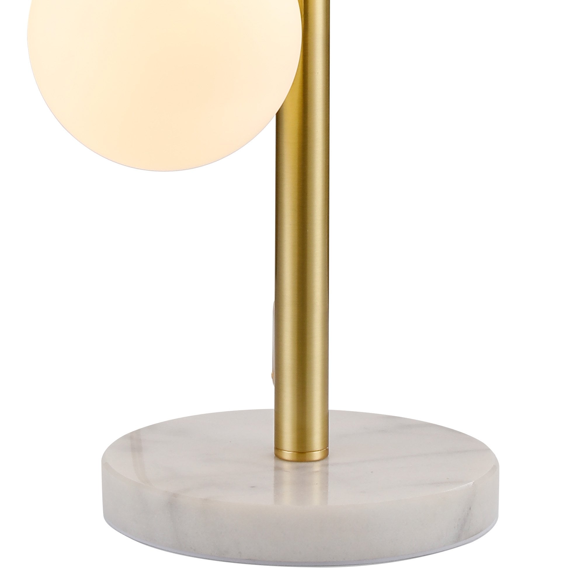 Fabula Deacon 4 Light Table Lamp - Satin Gold & Opal Glass