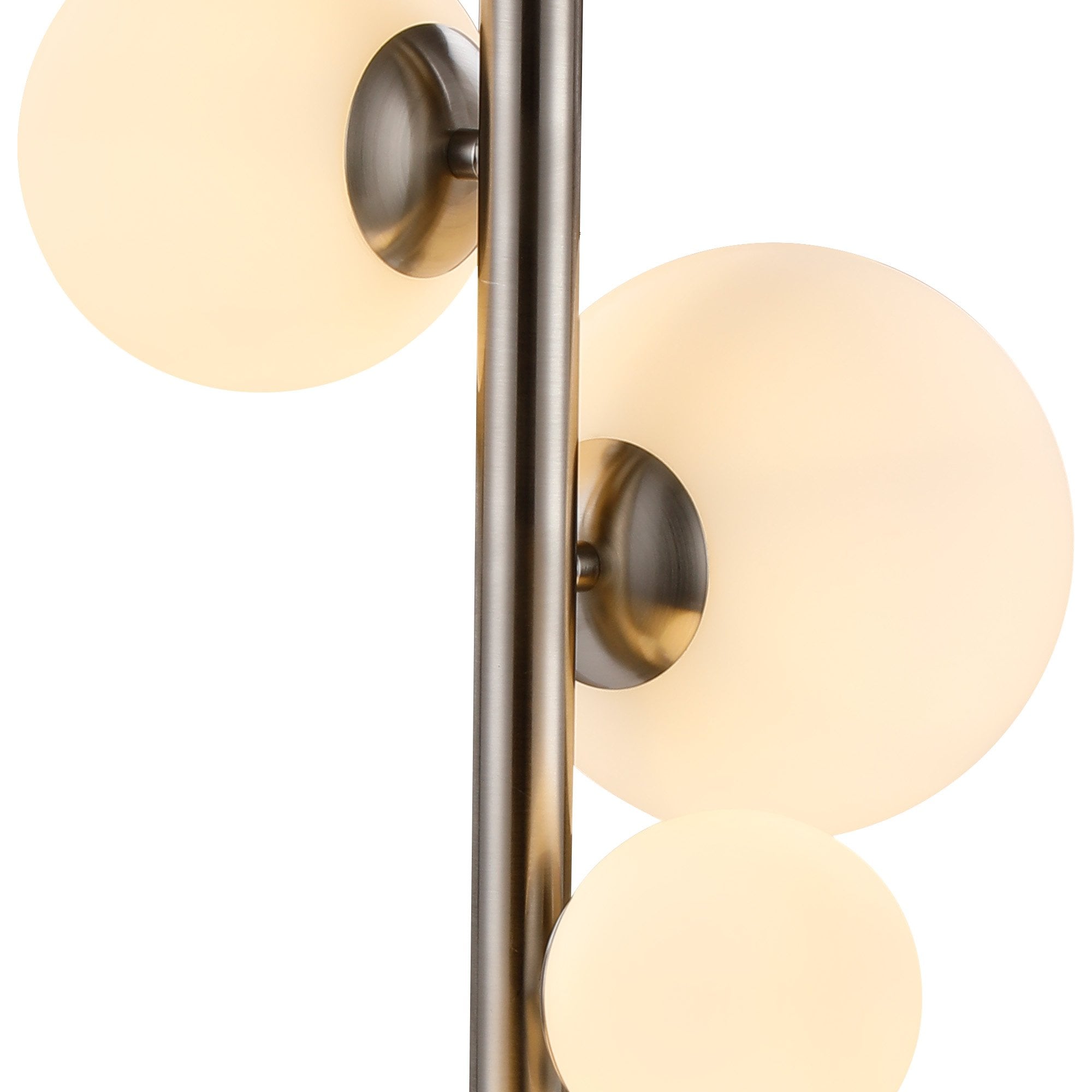 Fabula Deacon 4 Light Table Lamp - Satin Nickel & Opal Glass