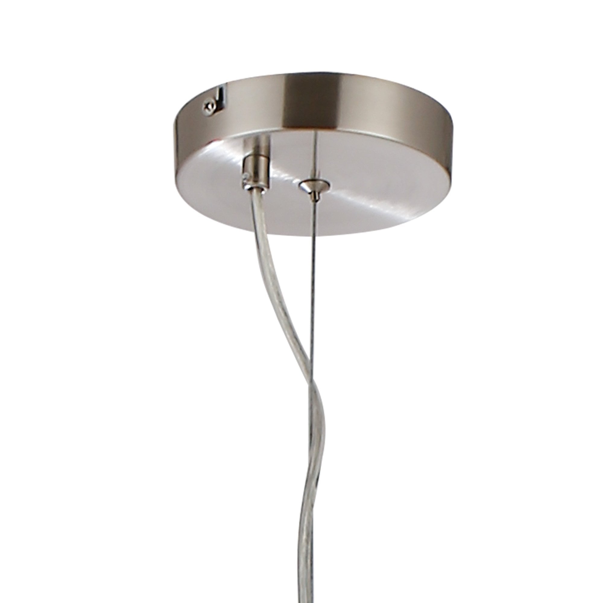 Fabula Deacon 5 Light Pendant - Satin Nickel & Chrome Plated Glass