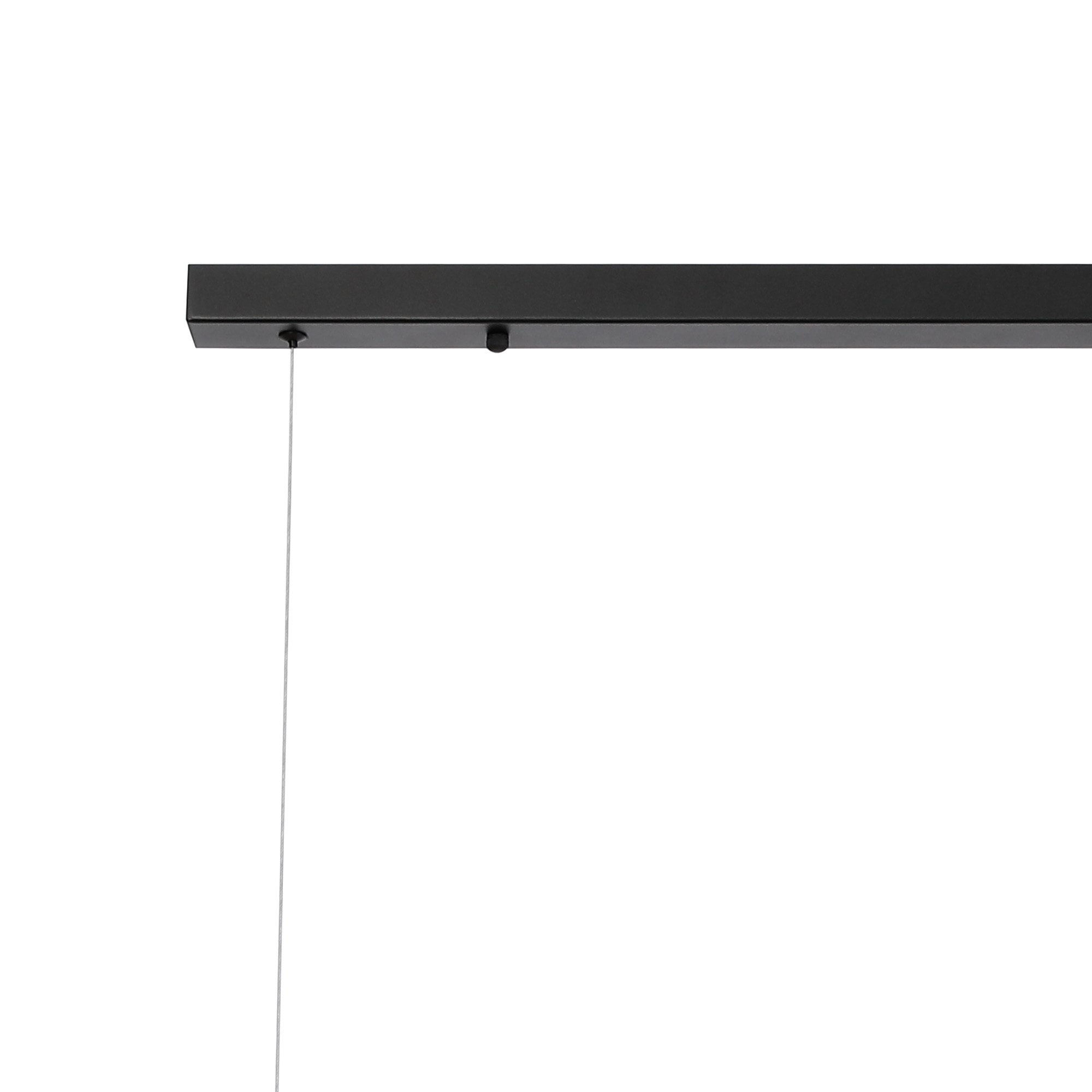 Fabula Deacon 9 Light Linear Pendant - Satin Black & Chrome Plated Glass