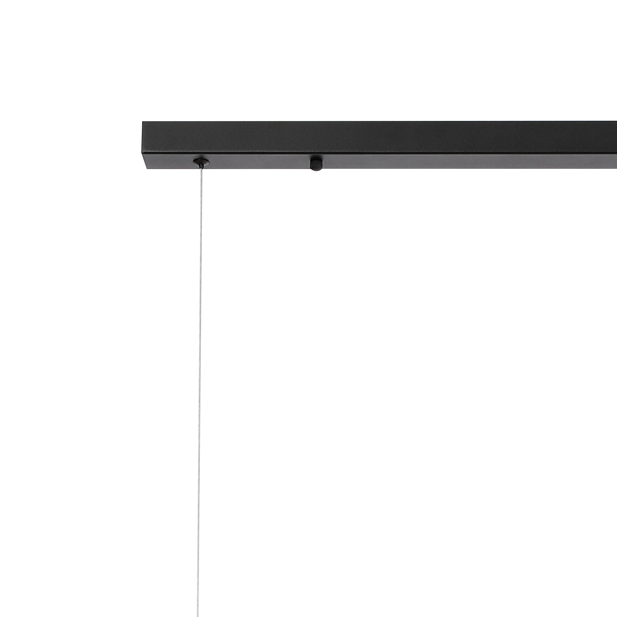 Fabula Deacon 9 Light Linear Pendant - Satin Black & Opal Glass
