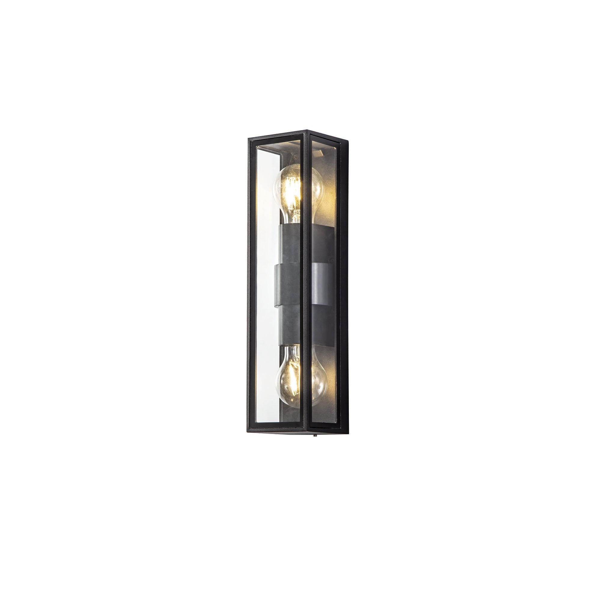 Fabula Deerleap Flush 2 Light Wall Lamp - Anthracite - IP65