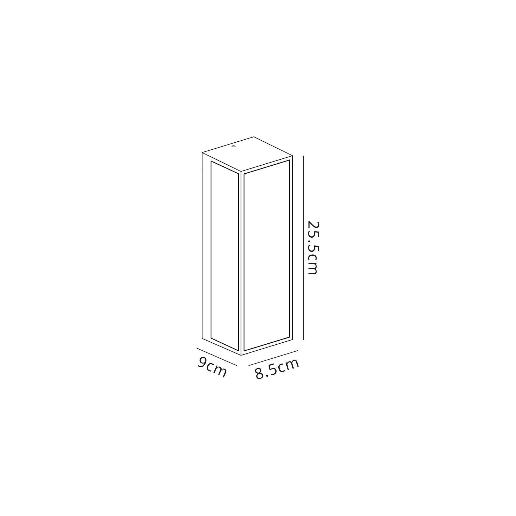 Fabula Deerleap Flush Single Wall Lamp - Anthracite - IP65