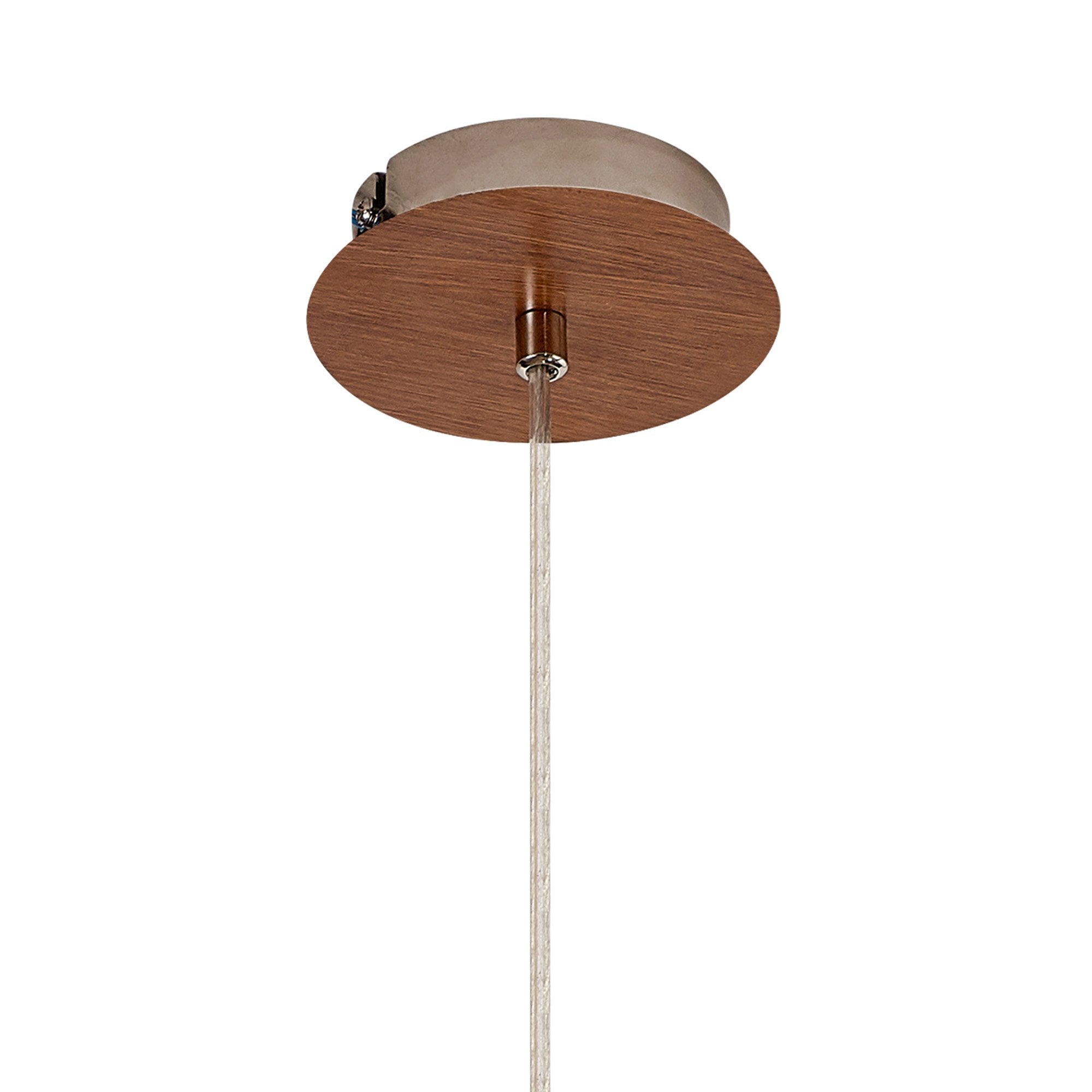 Fabula Douglas Single Pendant - Walnut & Polished Nickel