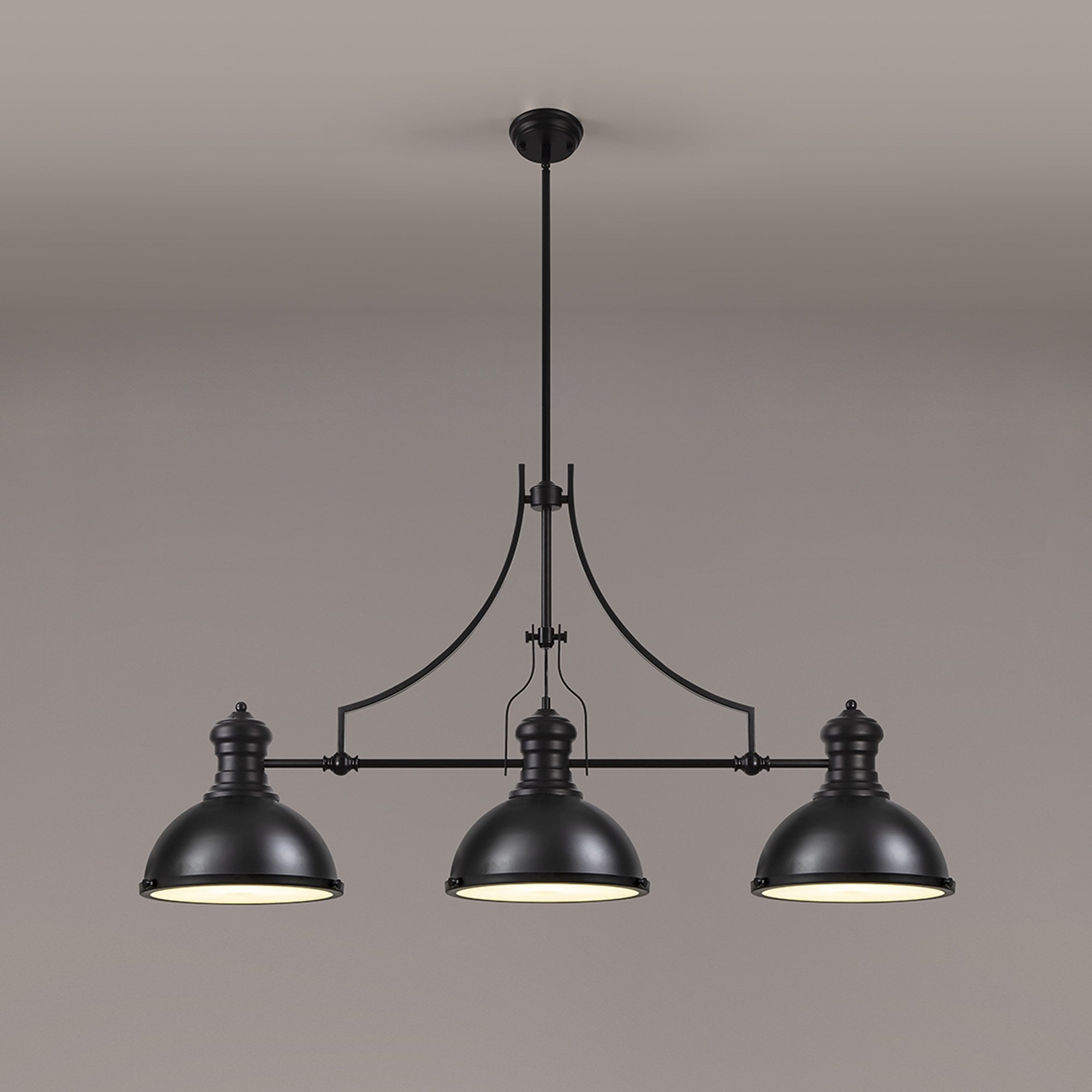 Fabula Epping 3 Light Linear Pendant - Matt Black