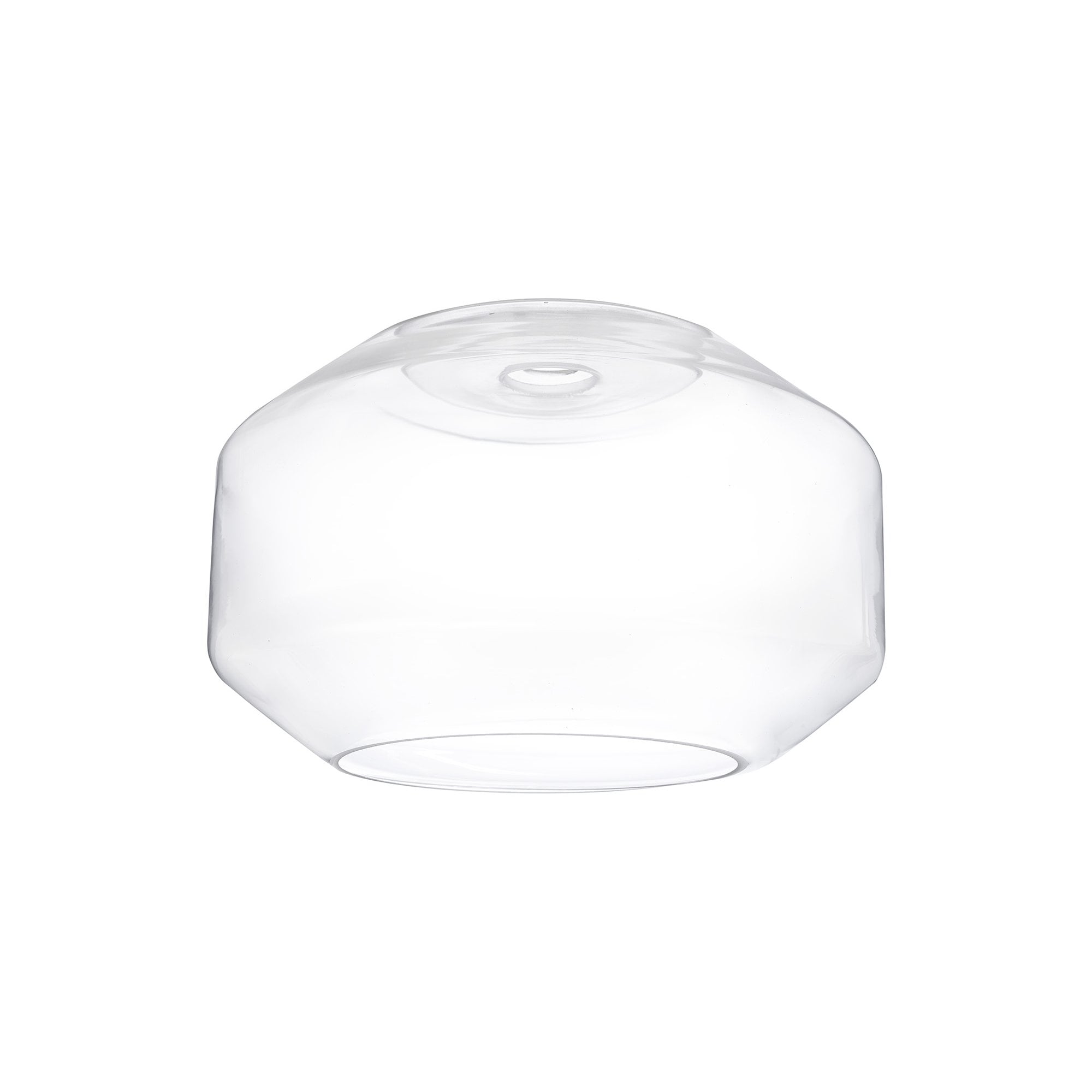 Fabula Epping 30cm Chamfered Round Shade - Clear Glass - Shade Only