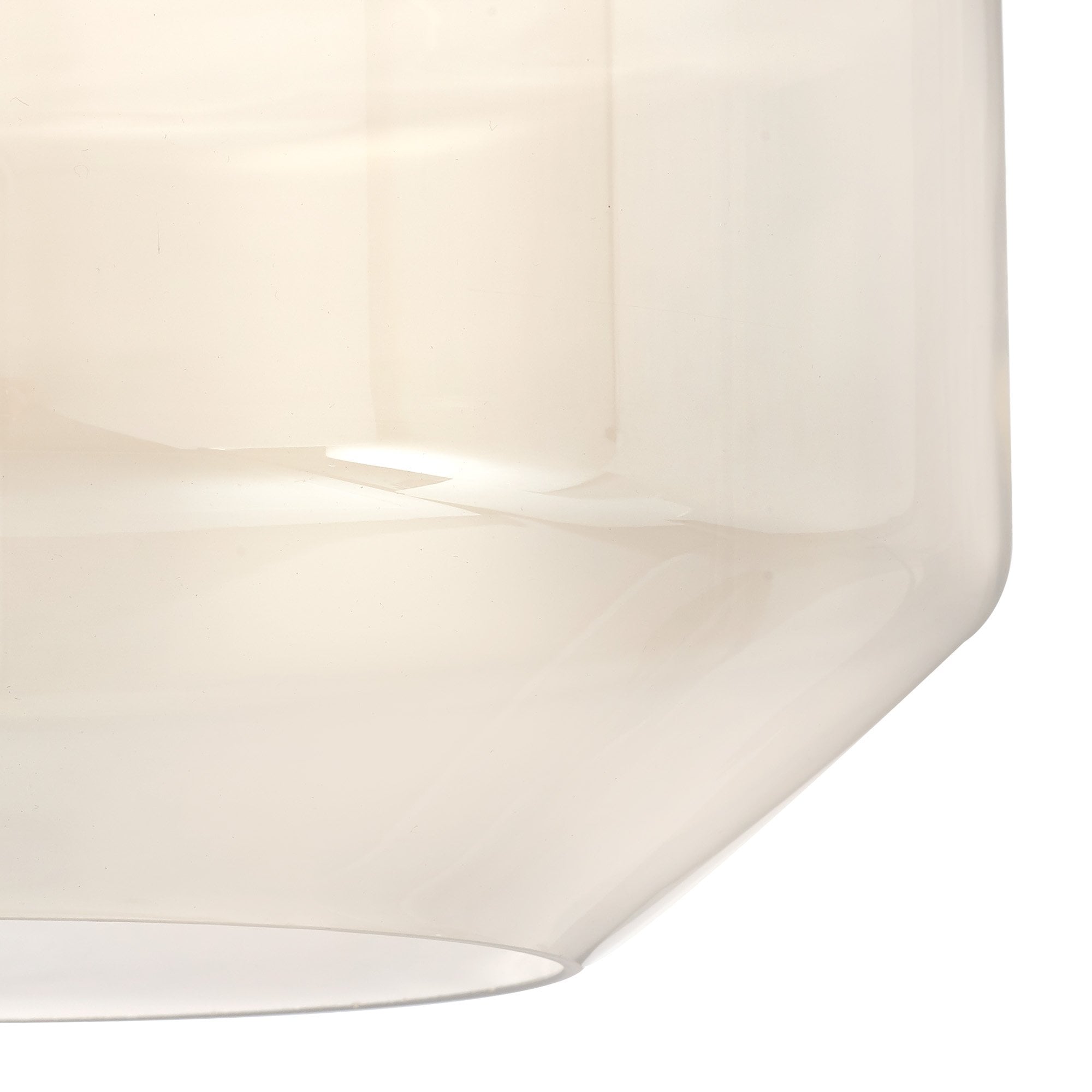 Fabula Epping 30cm Chamfered Round Shade - Cognac Glass - Shade Only