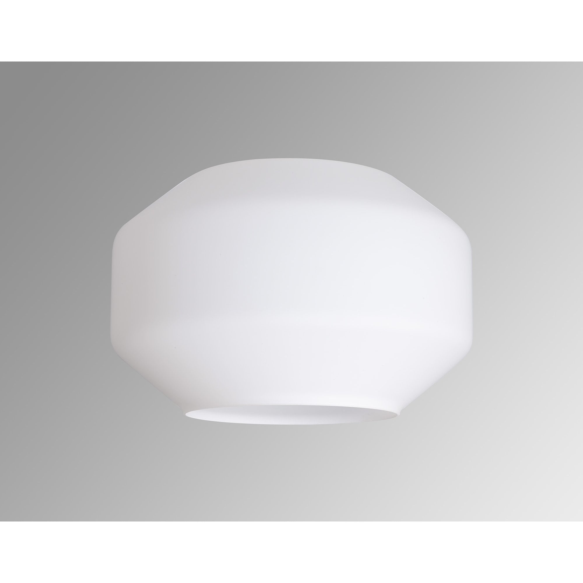 Fabula Epping 30cm Chamfered Round Shade - Opal Glass - Shade Only