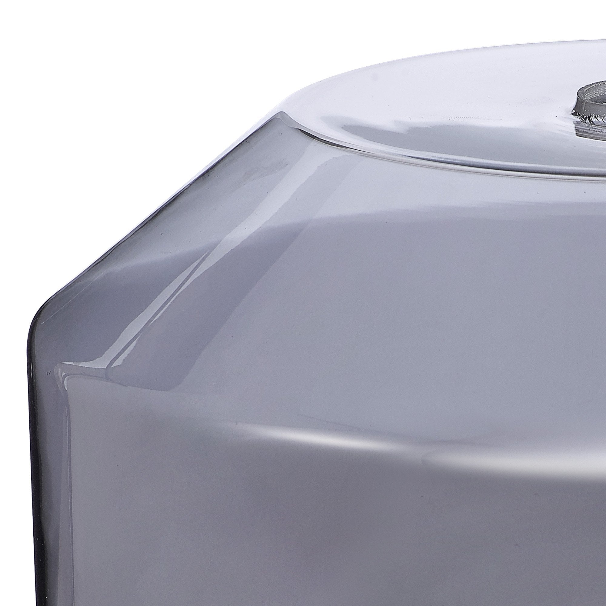 Fabula Epping 30cm Chamfered Round Shade - Smoke Glass - Shade Only