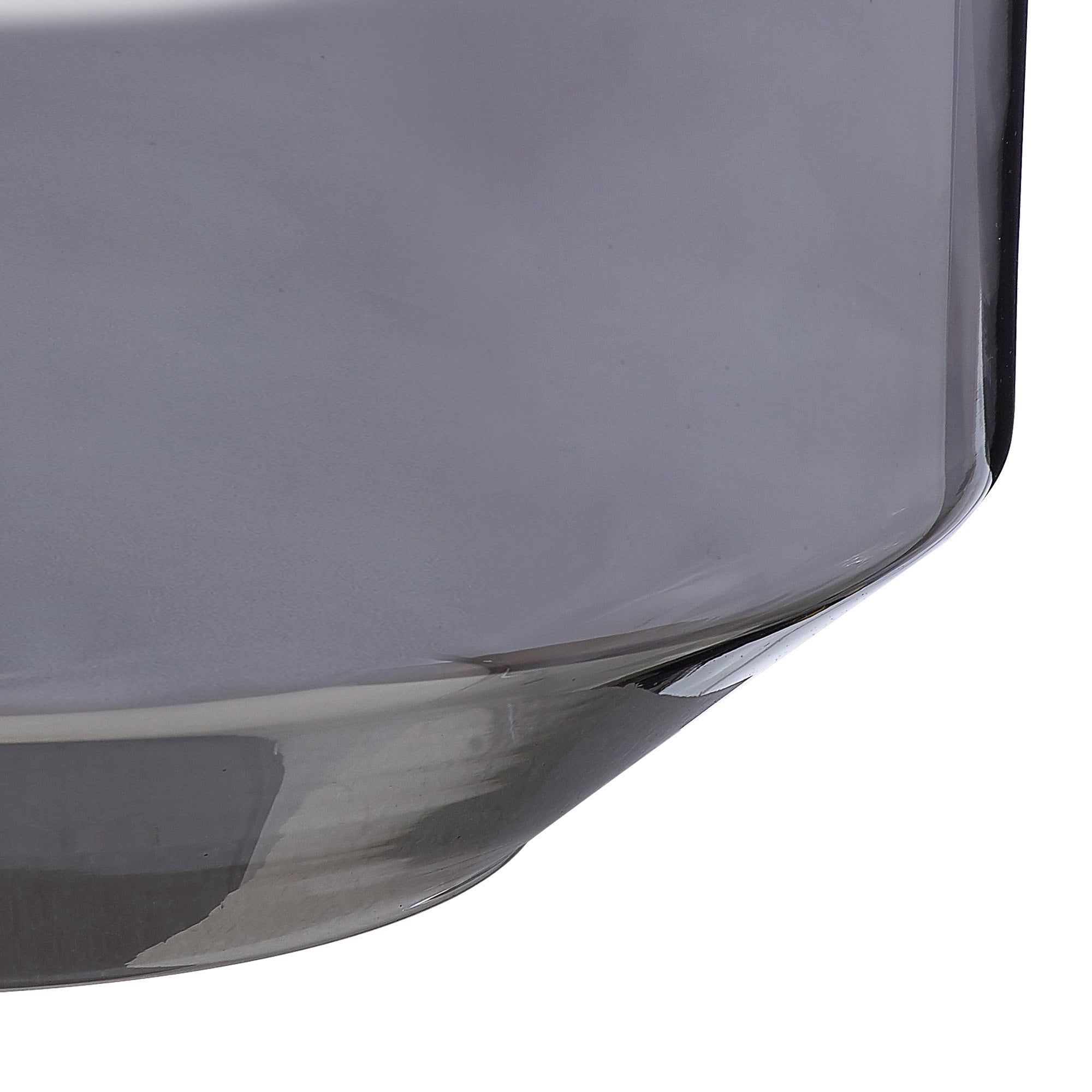 Fabula Epping 30cm Chamfered Round Shade - Smoke Glass - Shade Only