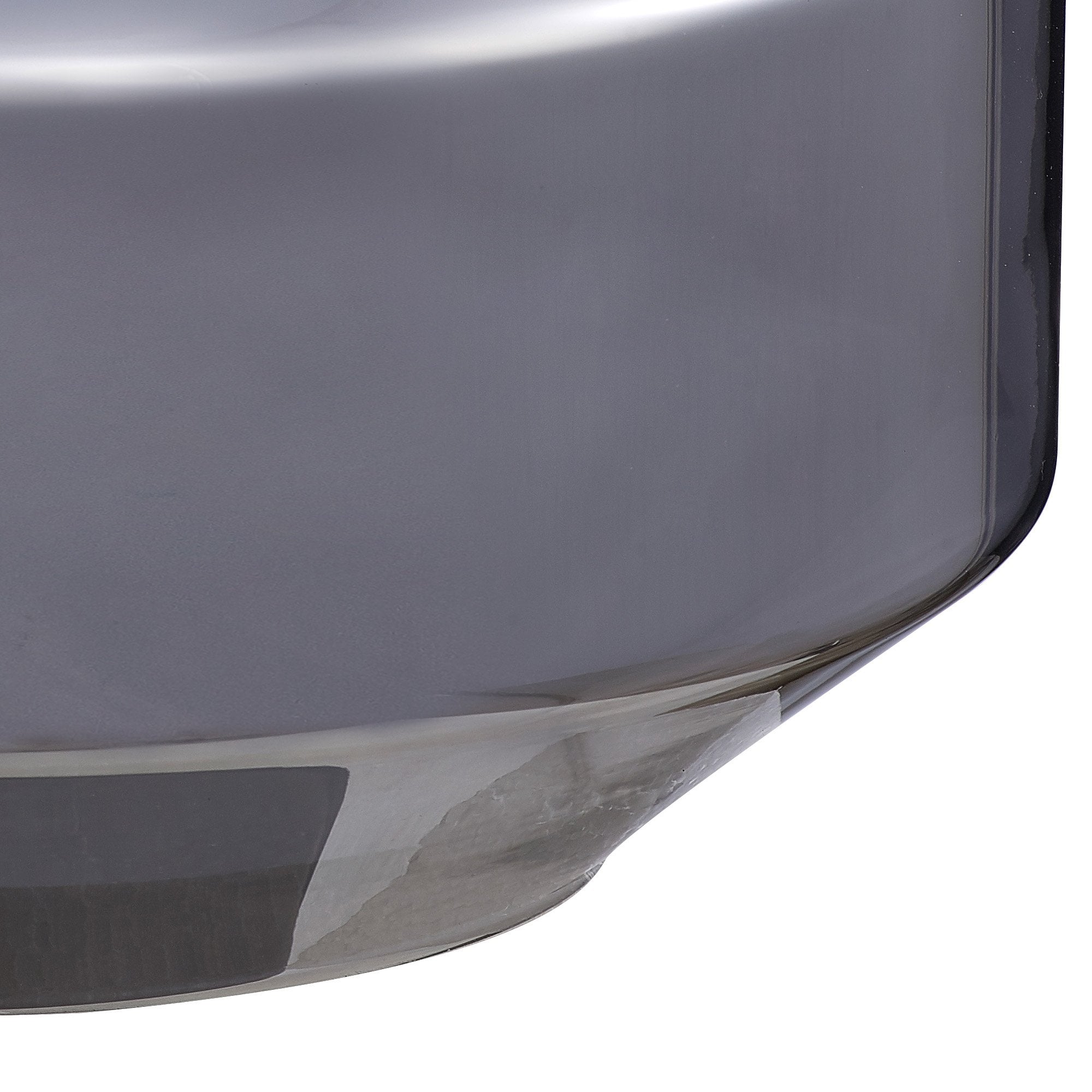 Fabula Epping 30cm Chamfered Round Shade - Smoke Glass - Shade Only