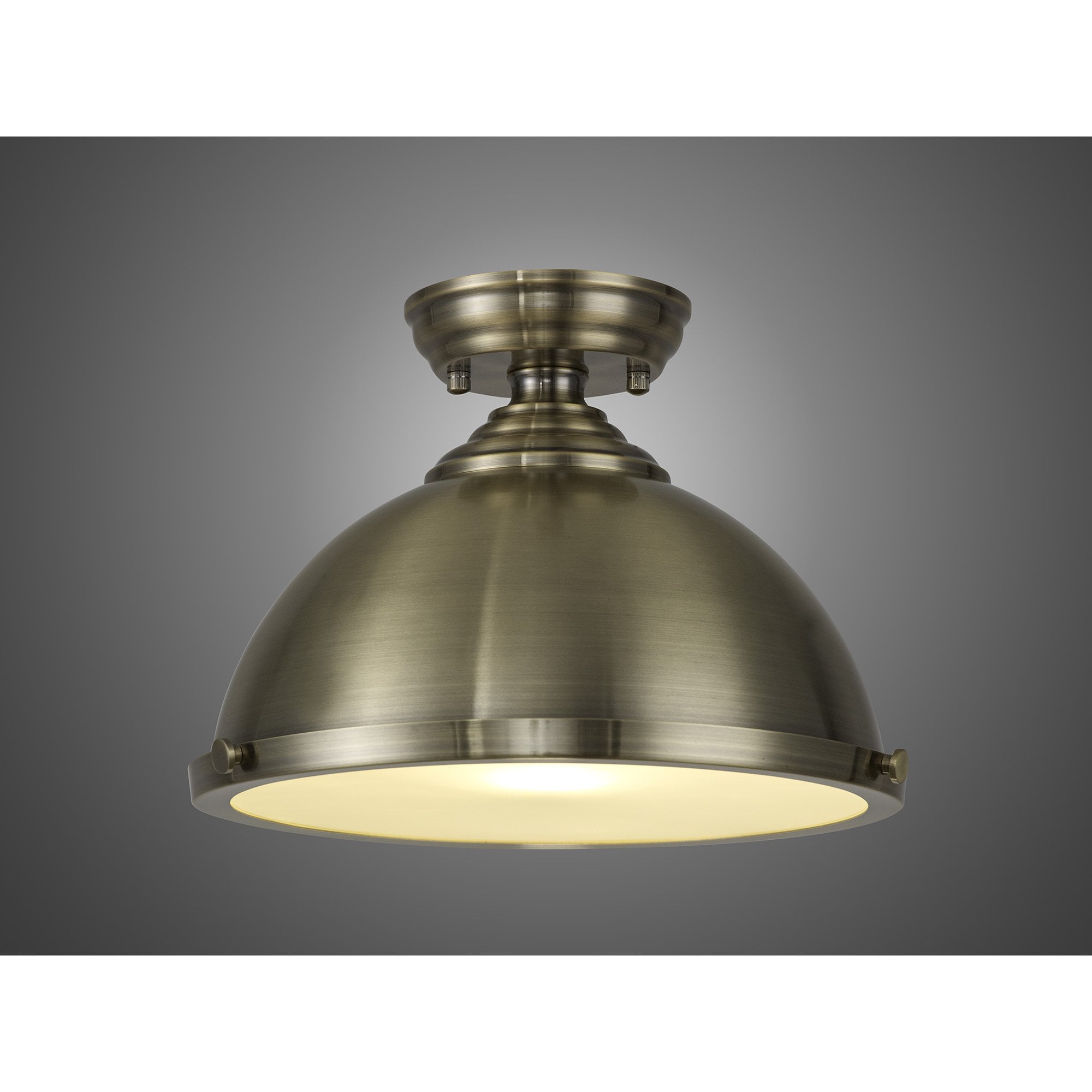 Fabula Epping 31cm Single Flush Light - Antique Brass
