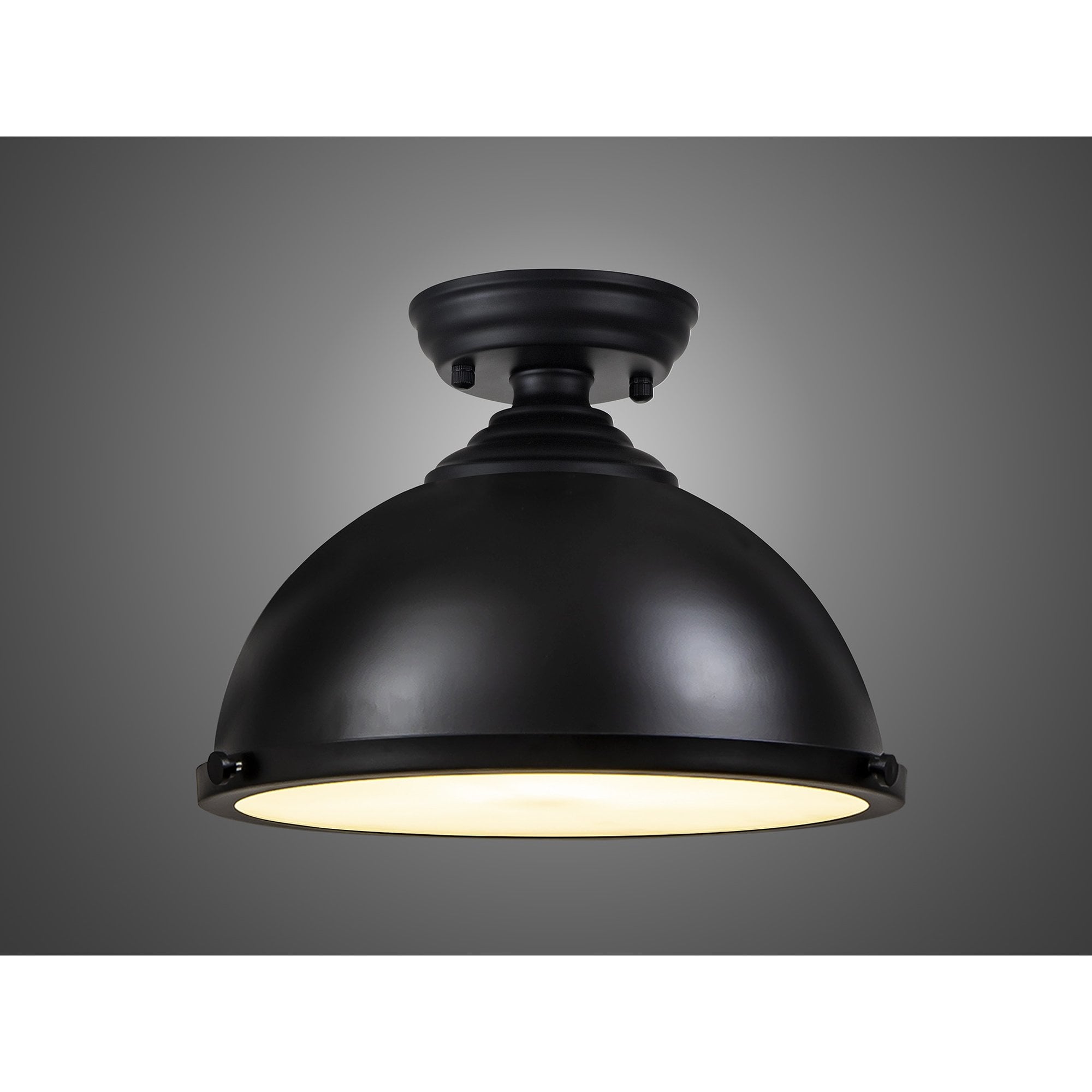 Fabula Epping 31cm Single Flush Light - Black