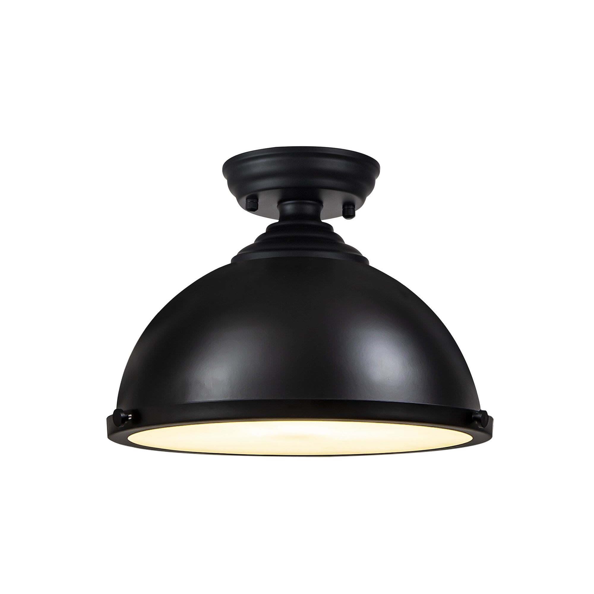Fabula Epping 31cm Single Flush Light - Black